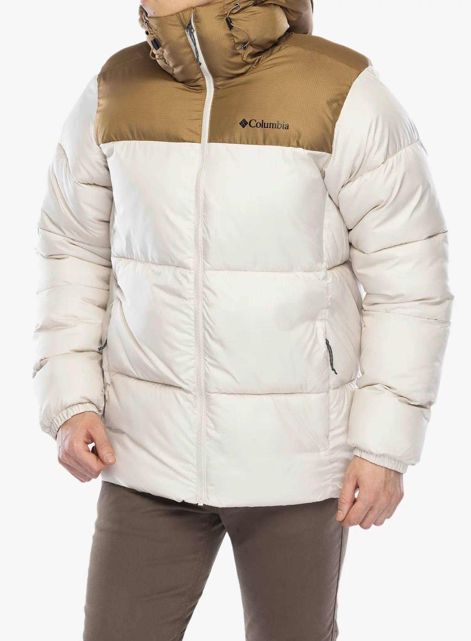 Zimní bunda Columbia Puffect II Hooded Jacket - dark stone/delta