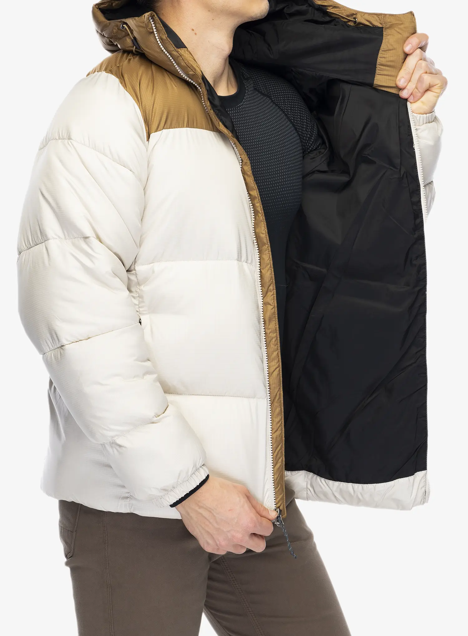 Zimní bunda Columbia Puffect II Hooded Jacket - dark stone/delta