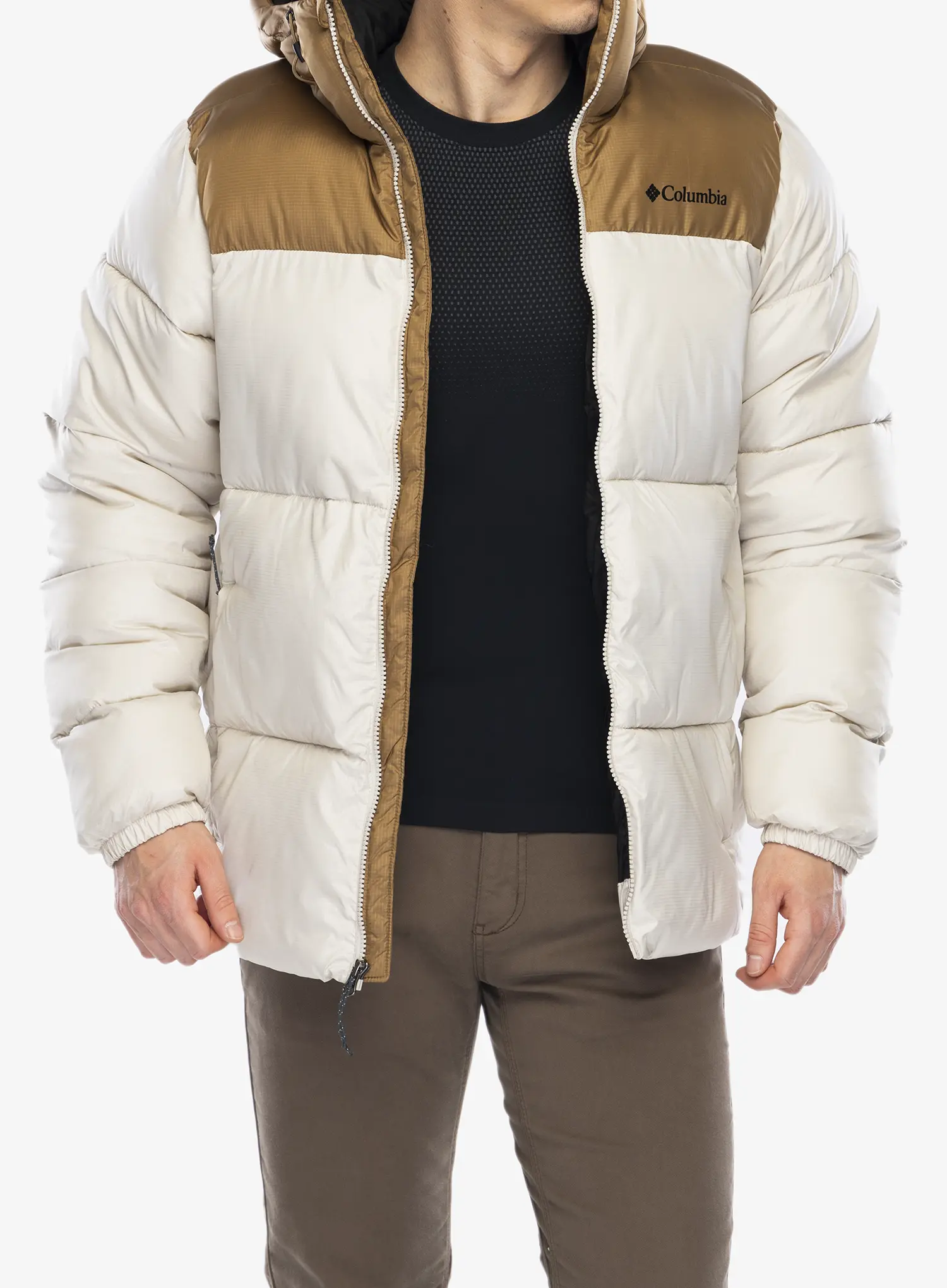 Zimní bunda Columbia Puffect II Hooded Jacket - dark stone/delta