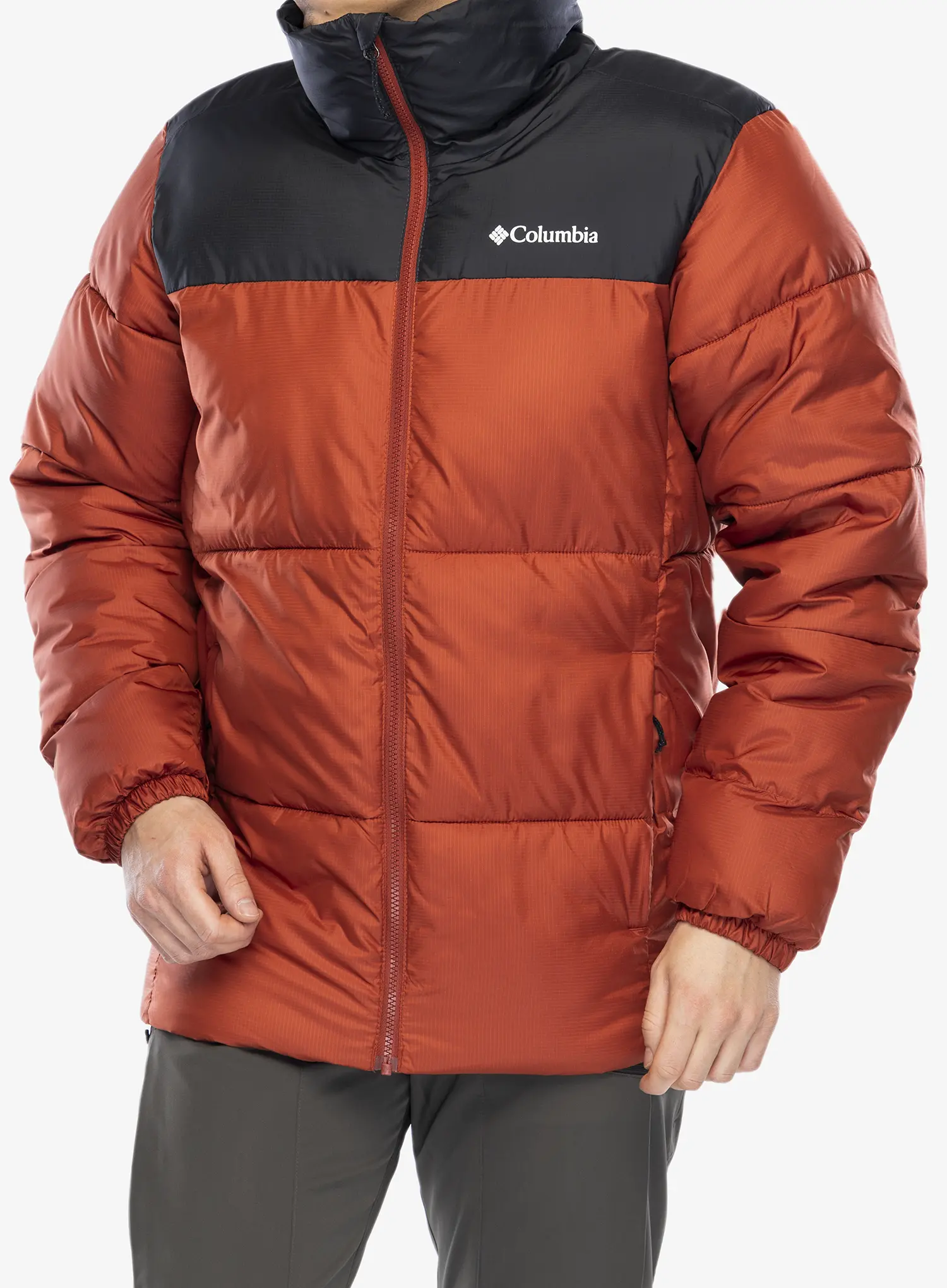 Zateplená bunda Columbia Puffect II Jacket - warp red/shark
