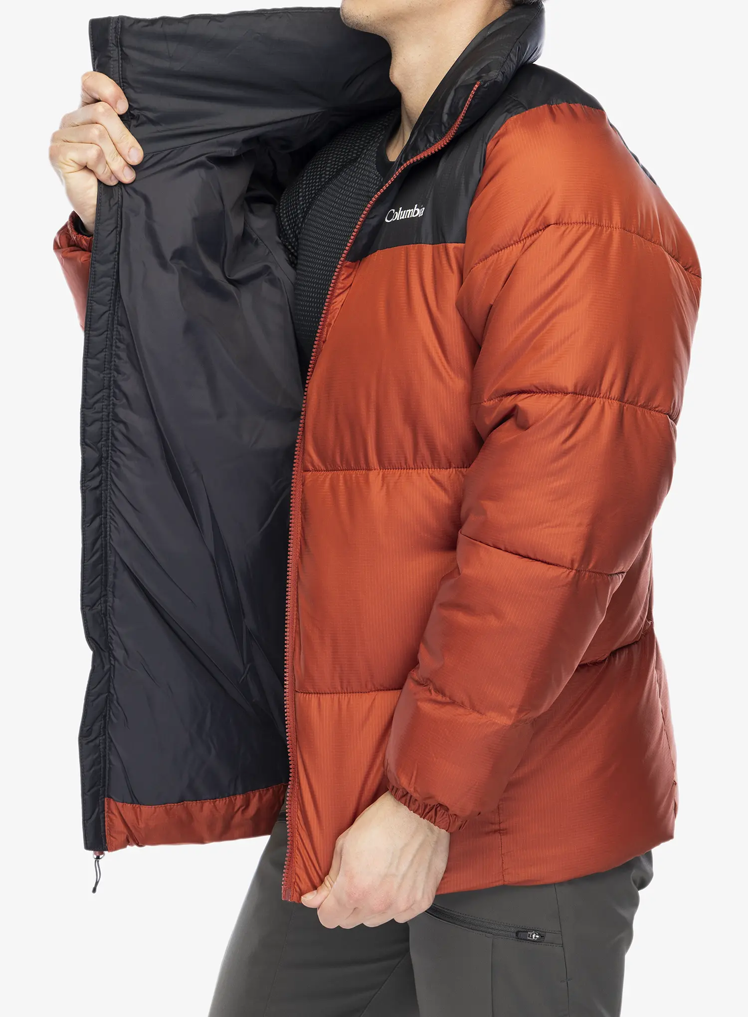 Zateplená bunda Columbia Puffect II Jacket - warp red/shark