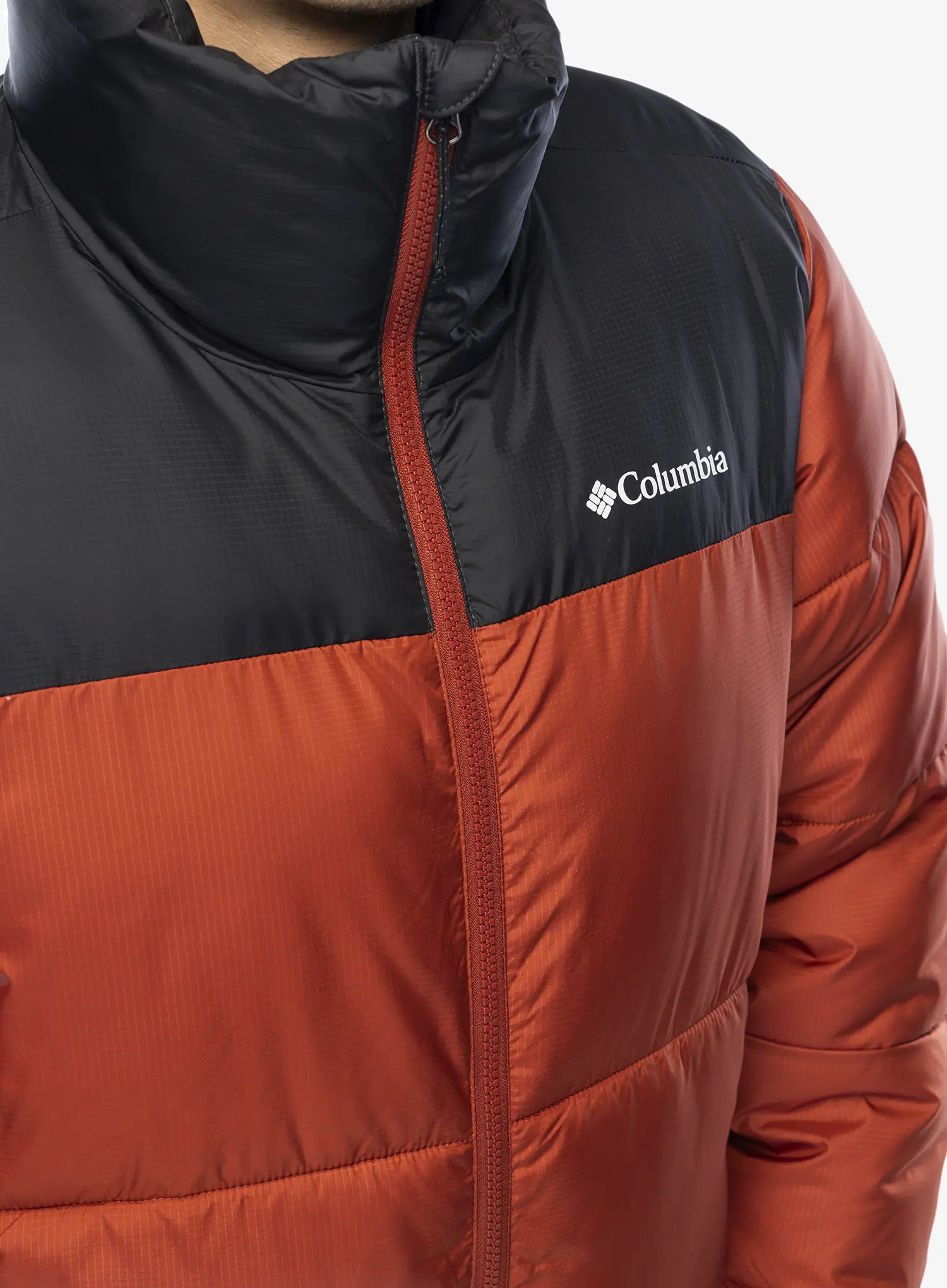Zateplená bunda Columbia Puffect II Jacket - warp red/shark