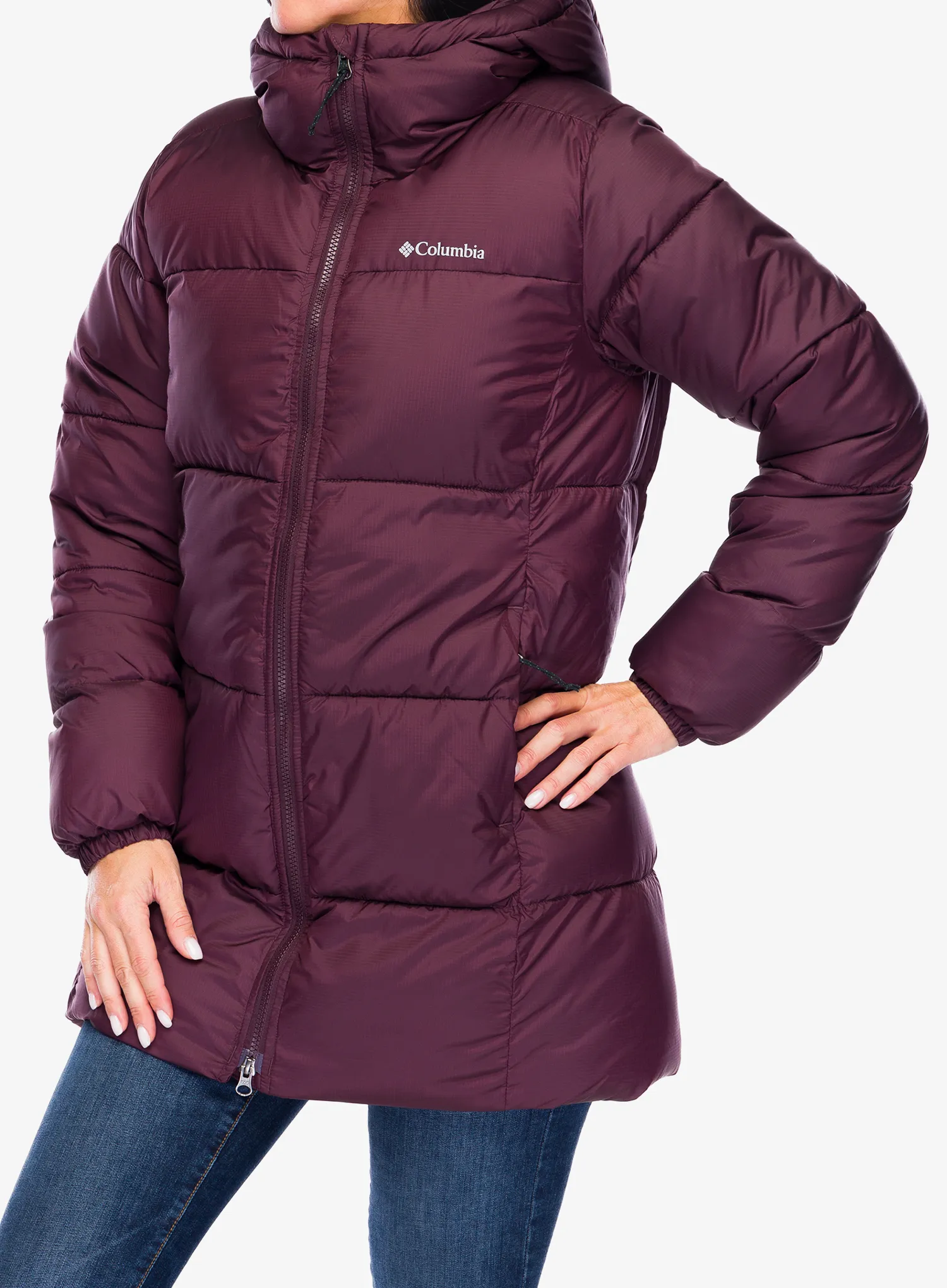 Dámský kabát Columbia Puffect II Mid Hooded Jacket - moonvista