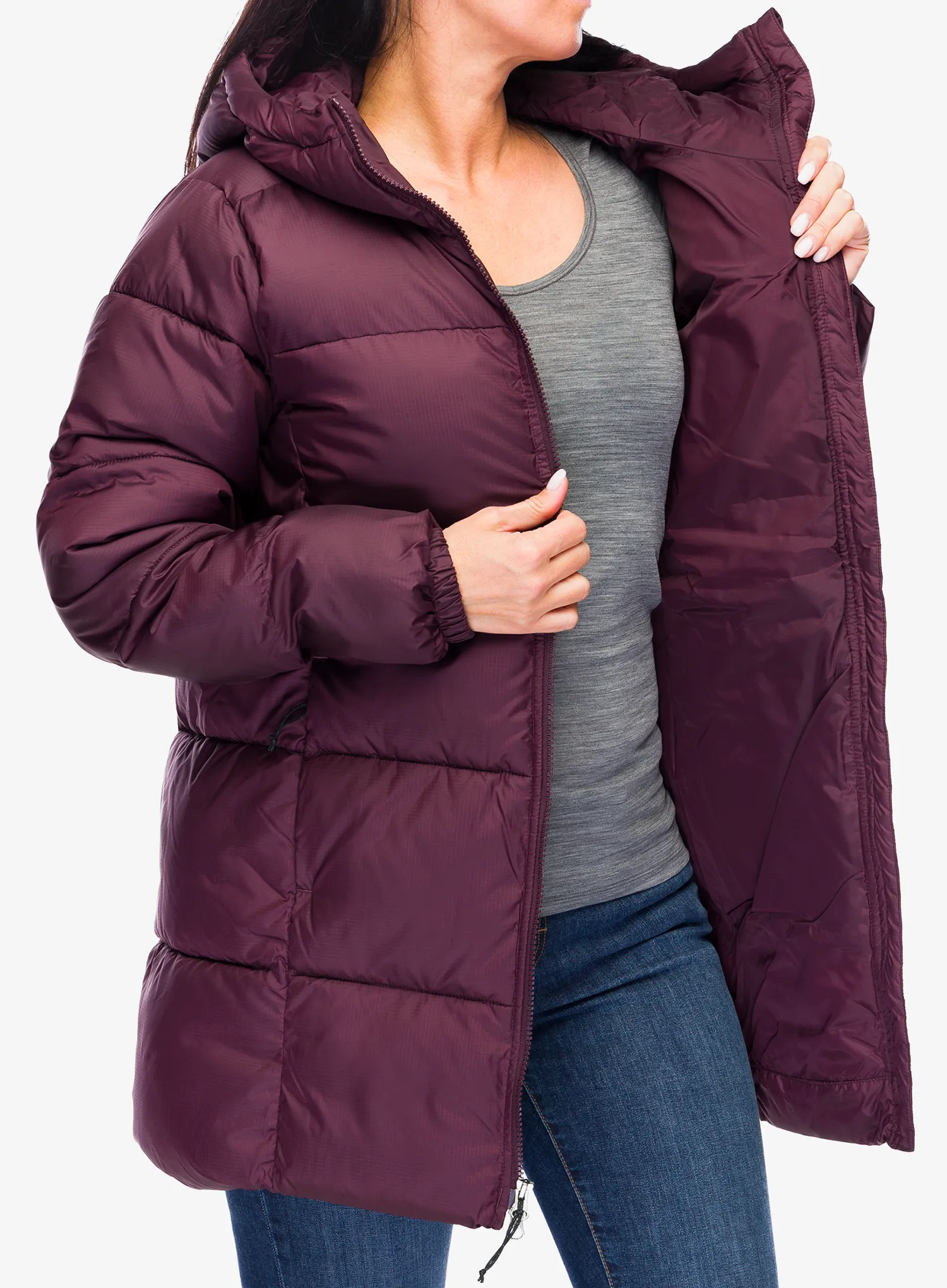 Dámský kabát Columbia Puffect II Mid Hooded Jacket - moonvista