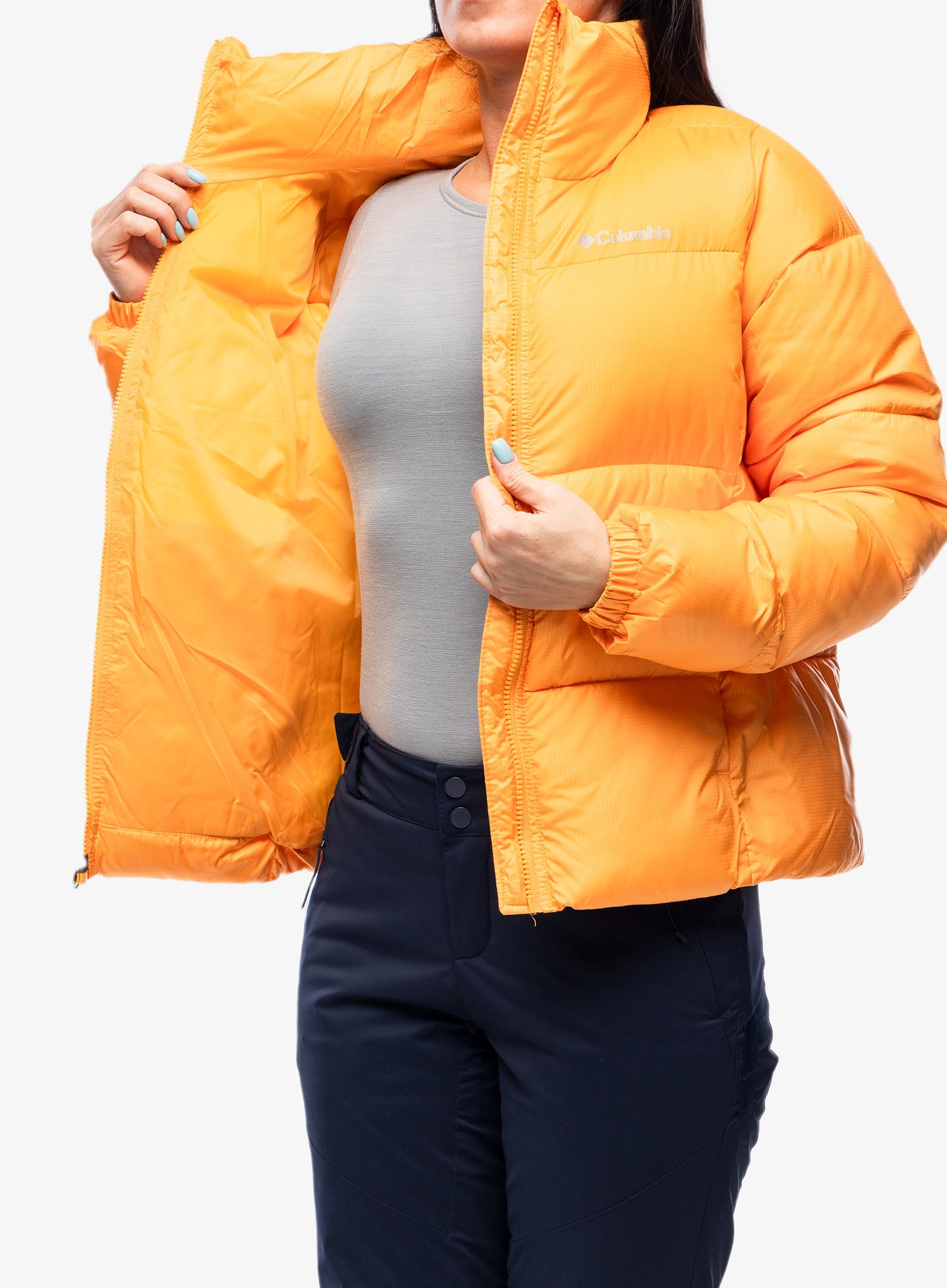 Zateplená bunda dámská Columbia Puffect Jacket - sunset peach