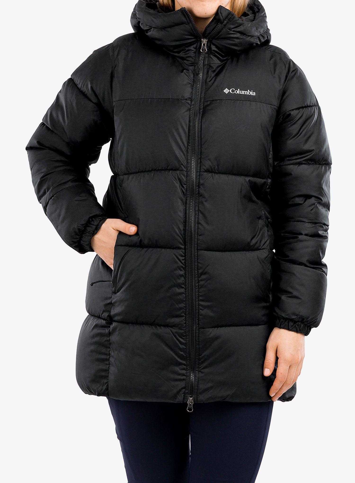Bunda Columbia Puffect Mid Hooded Jacket - black