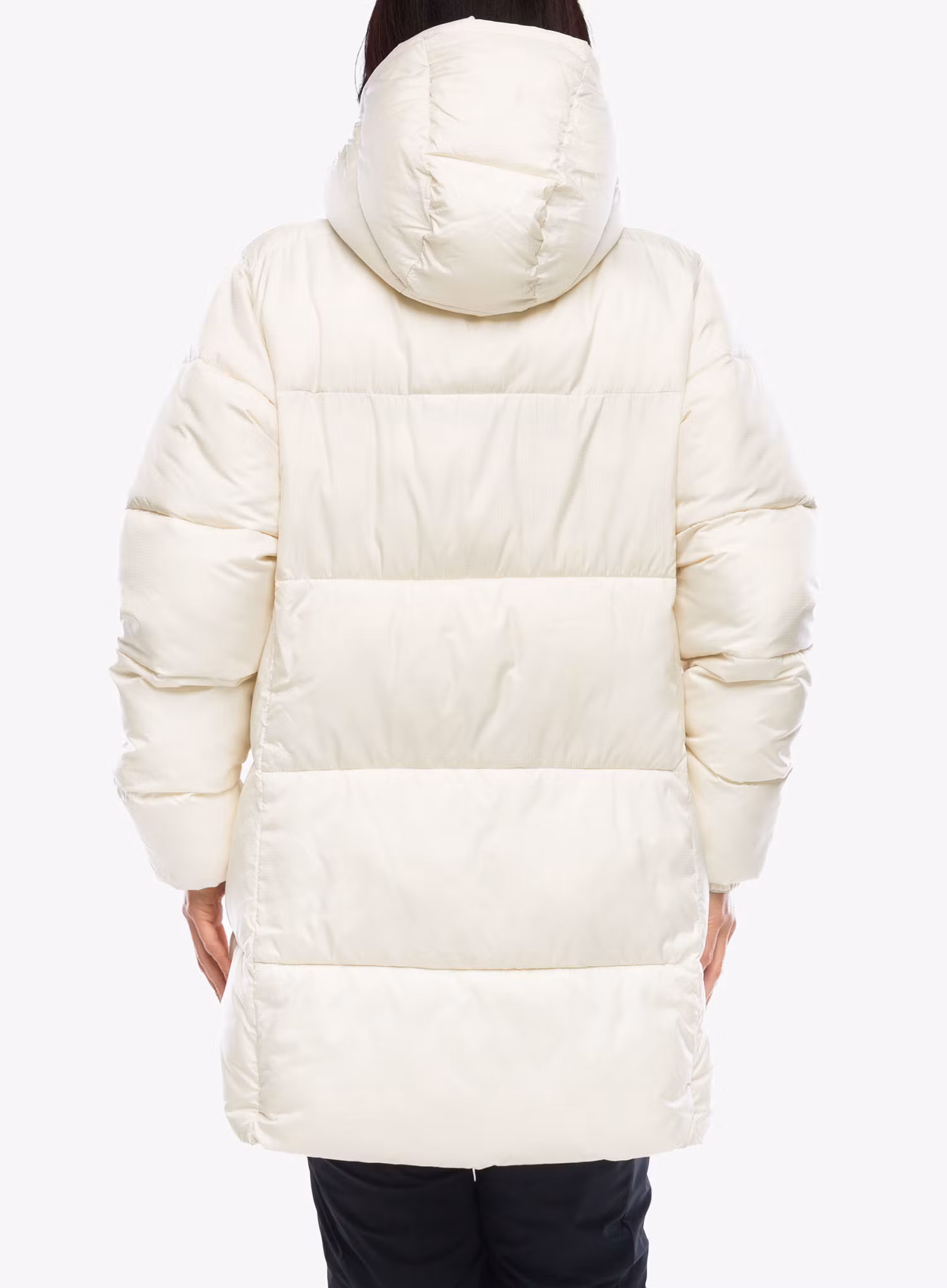 Dámský kabát Columbia Puffect Mid Hooded Jacket - chalk