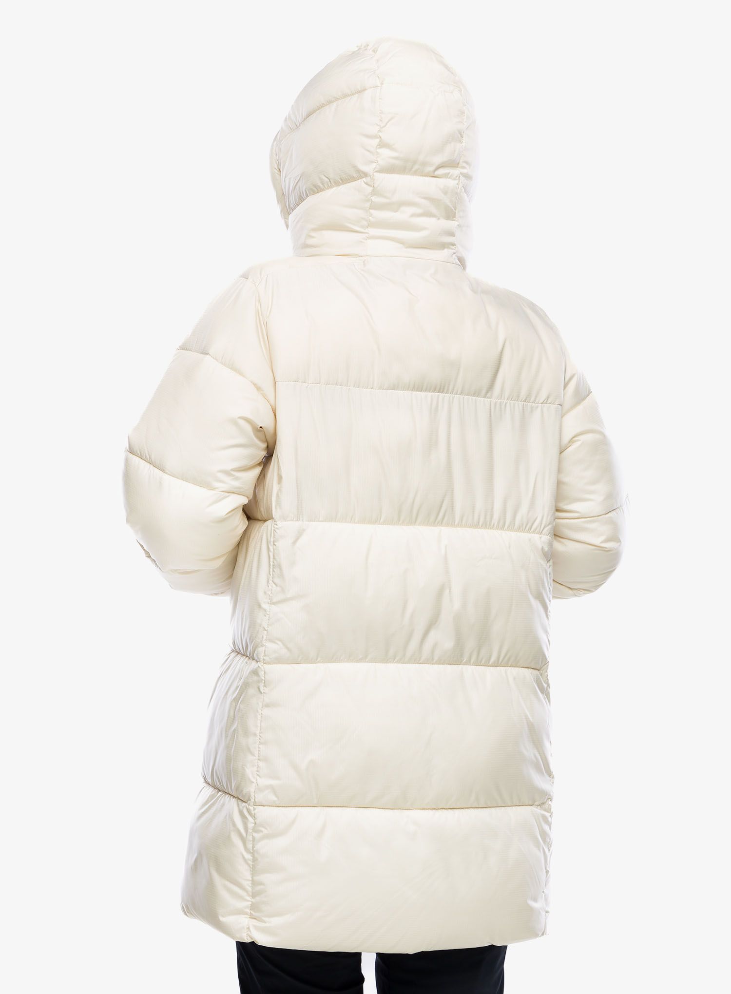 Dámský kabát Columbia Puffect Mid Hooded Jacket - chalk