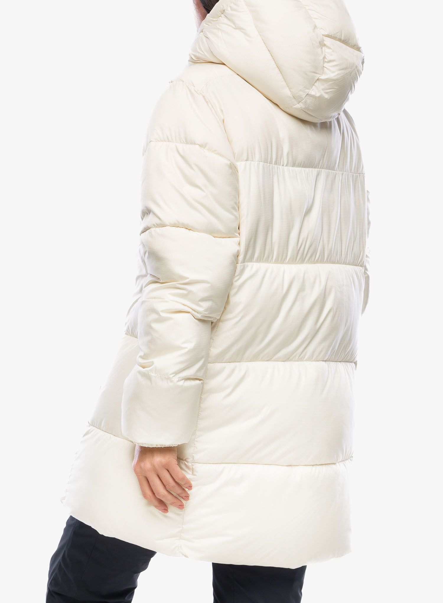 Dámský kabát Columbia Puffect Mid Hooded Jacket - chalk
