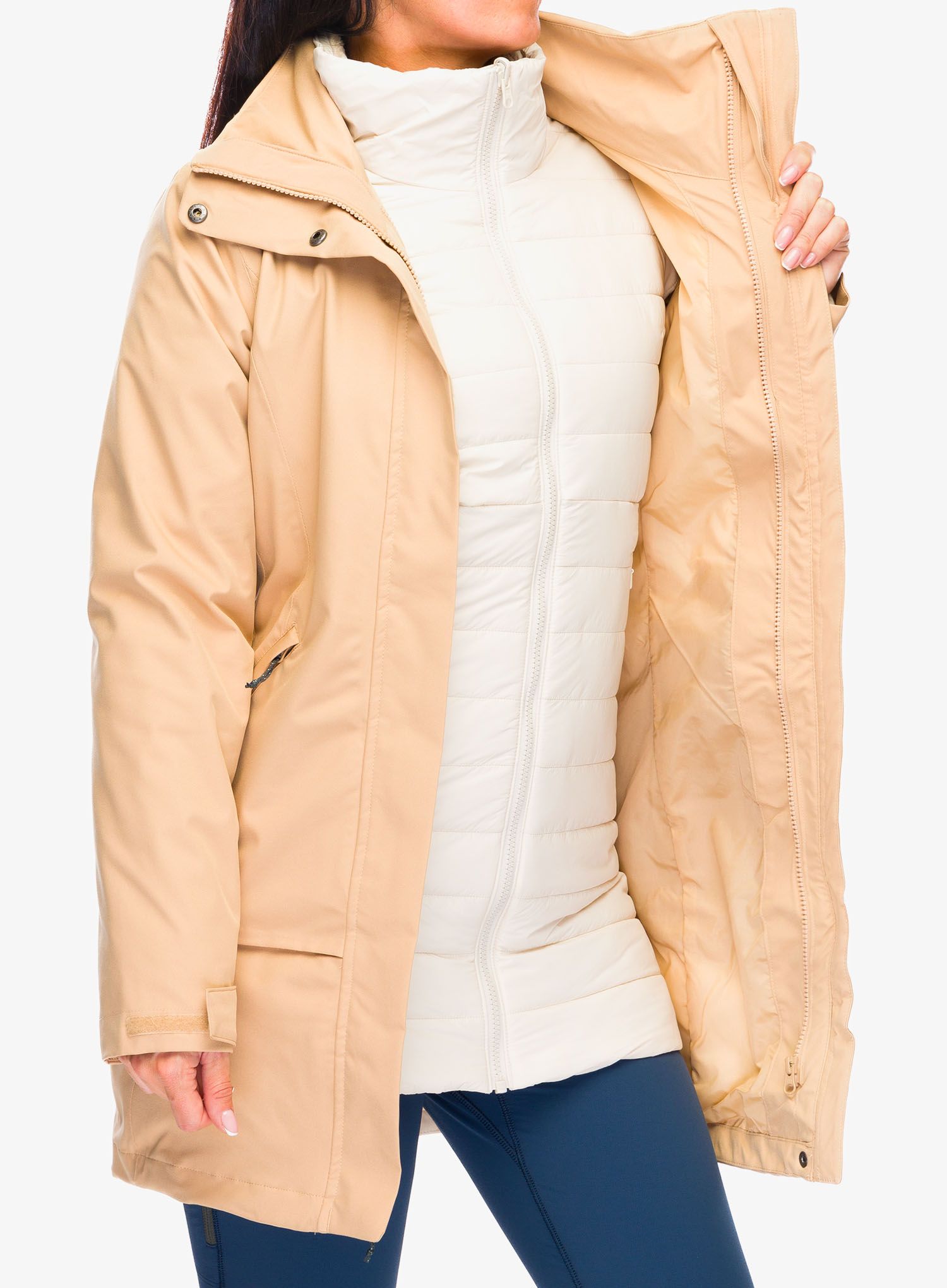 Bunda 3v1 dámská Columbia Pulaski II Interchange Jacket - canoe/dark stone