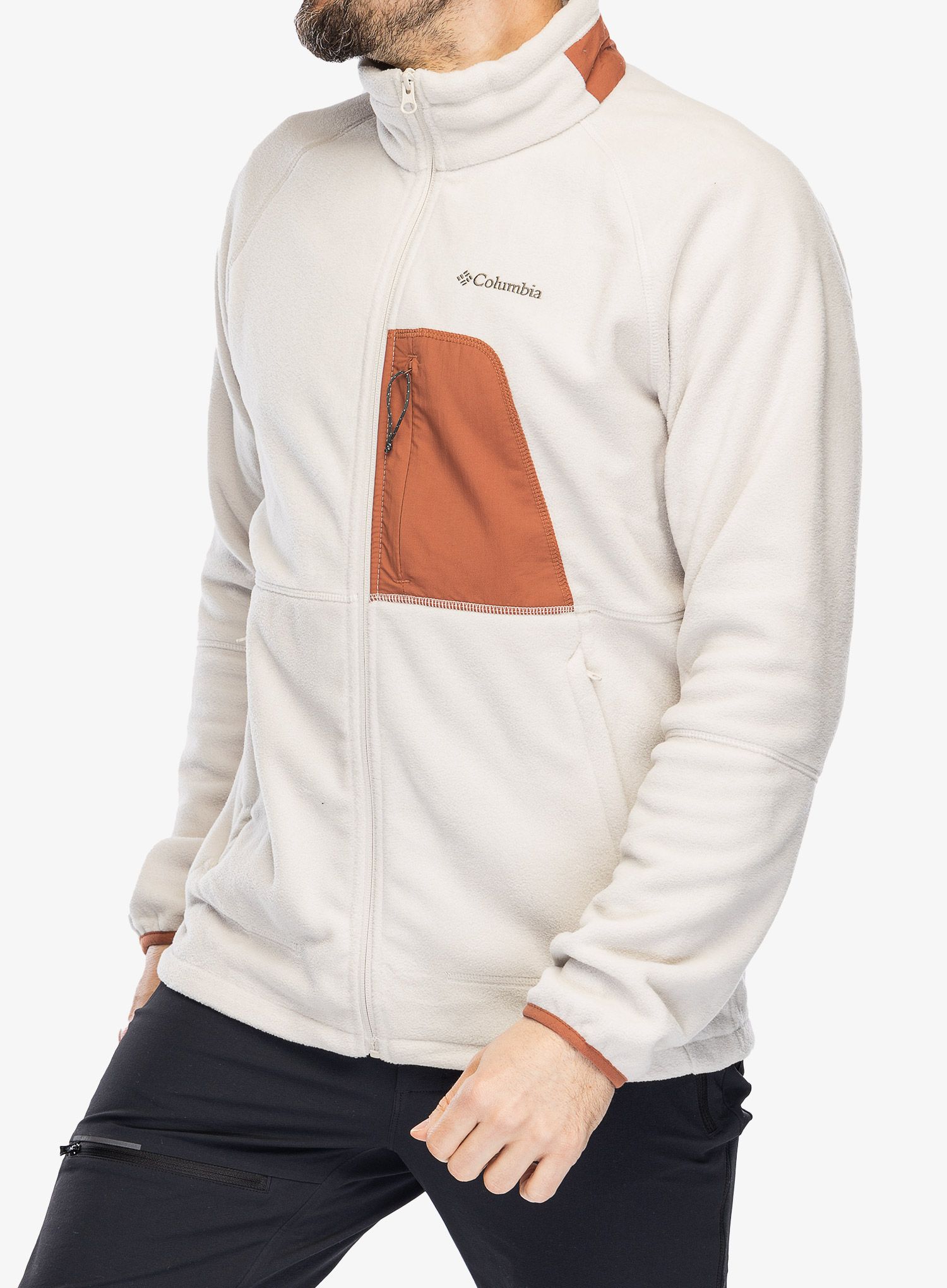 Fleece mikina Columbia Rapid Expedition Full Zip Fleece - dark stone/auburn