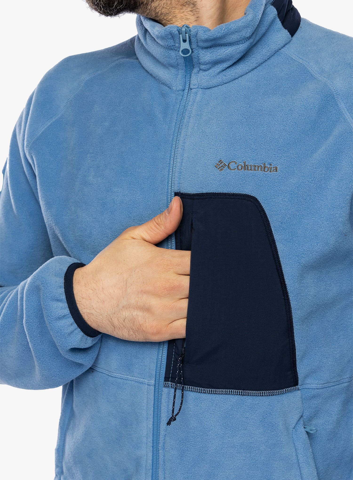 Rozepínací mikina Columbia Rapid Expedition Full Zip Fleece - skyler/collegiate navy