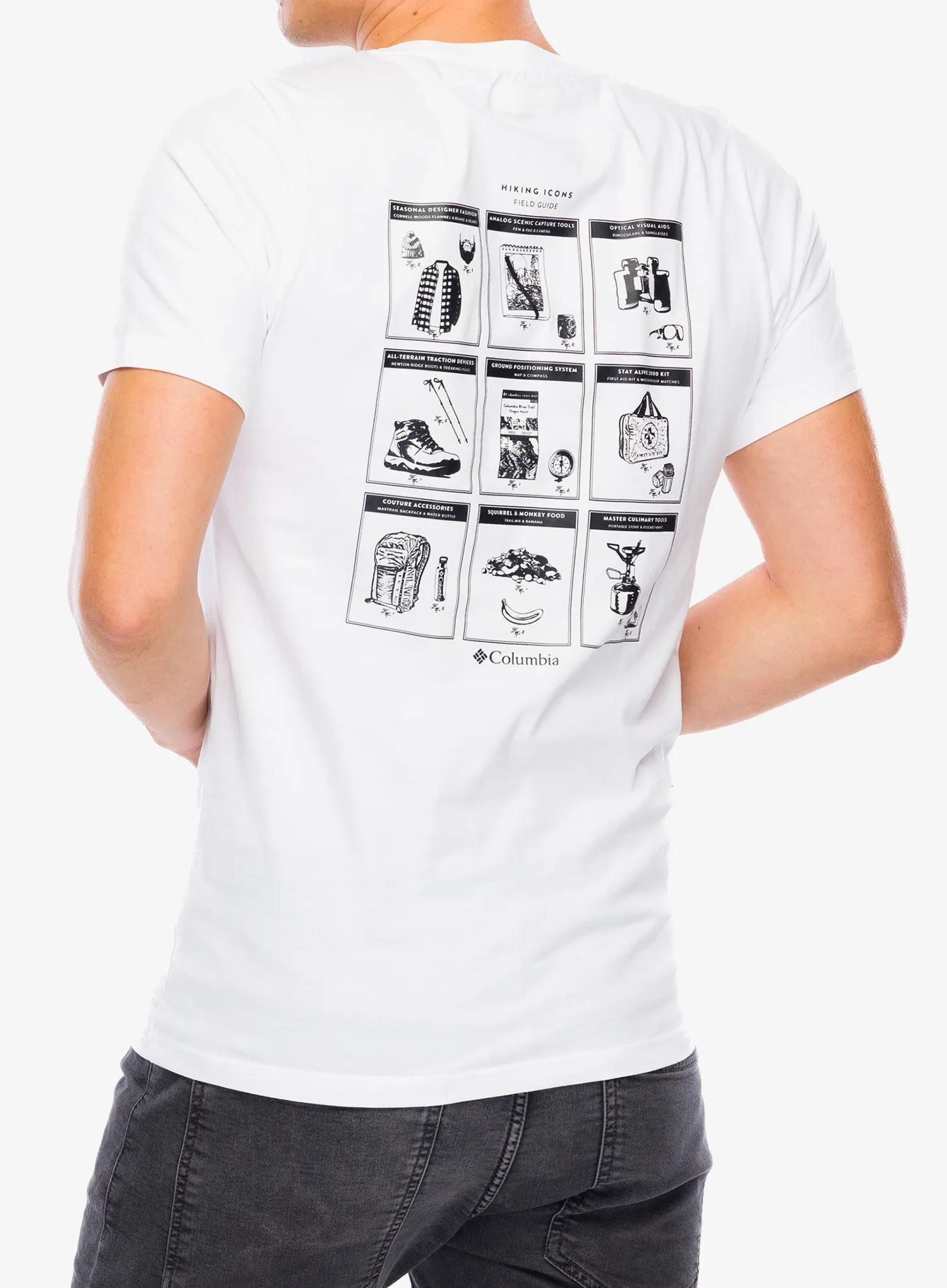 Bavlněné tričko Columbia Rapid Ridge Back Graphic Tee II - white/camp icons