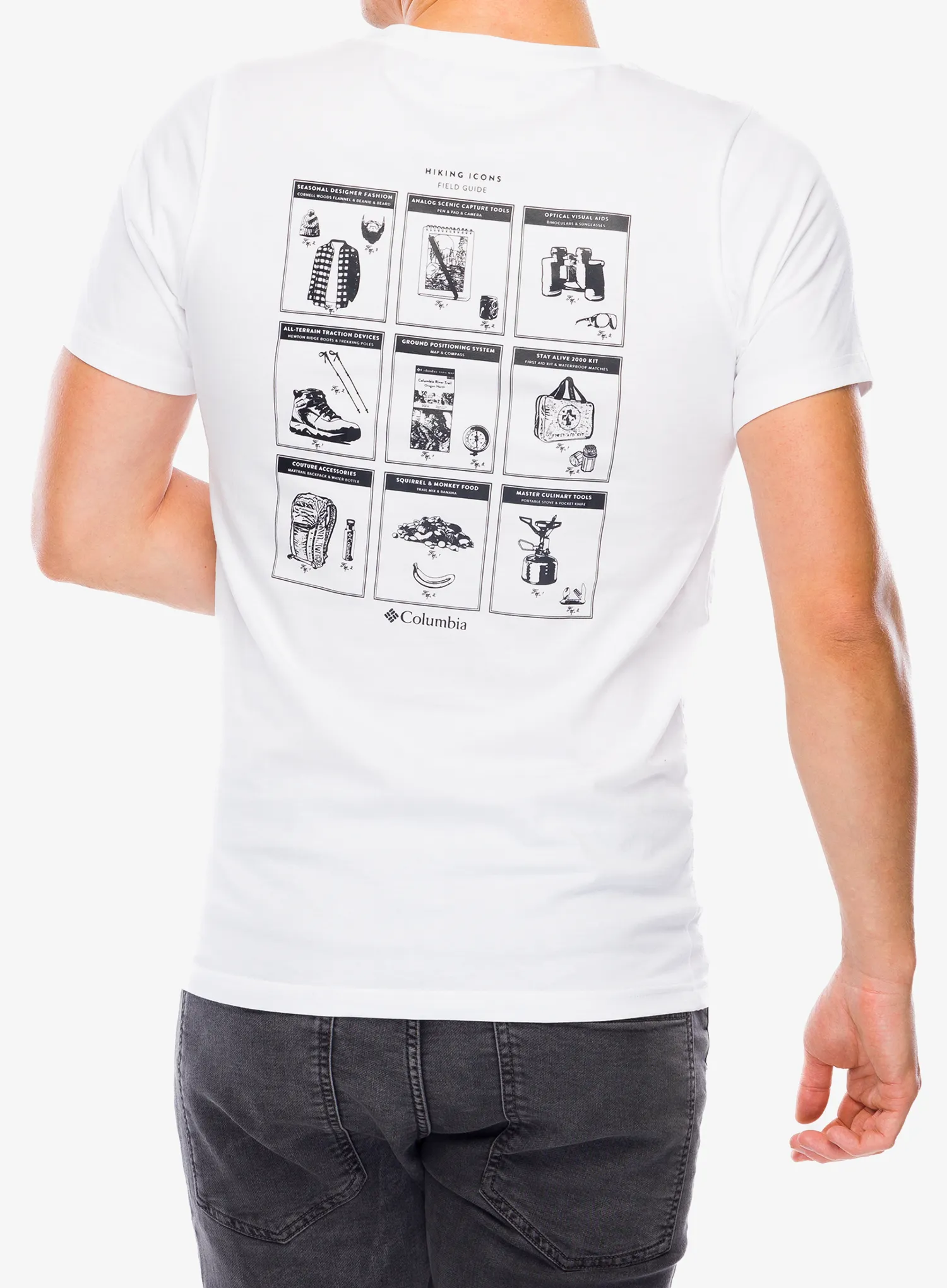 Bavlněné tričko Columbia Rapid Ridge Back Graphic Tee II - white/camp icons