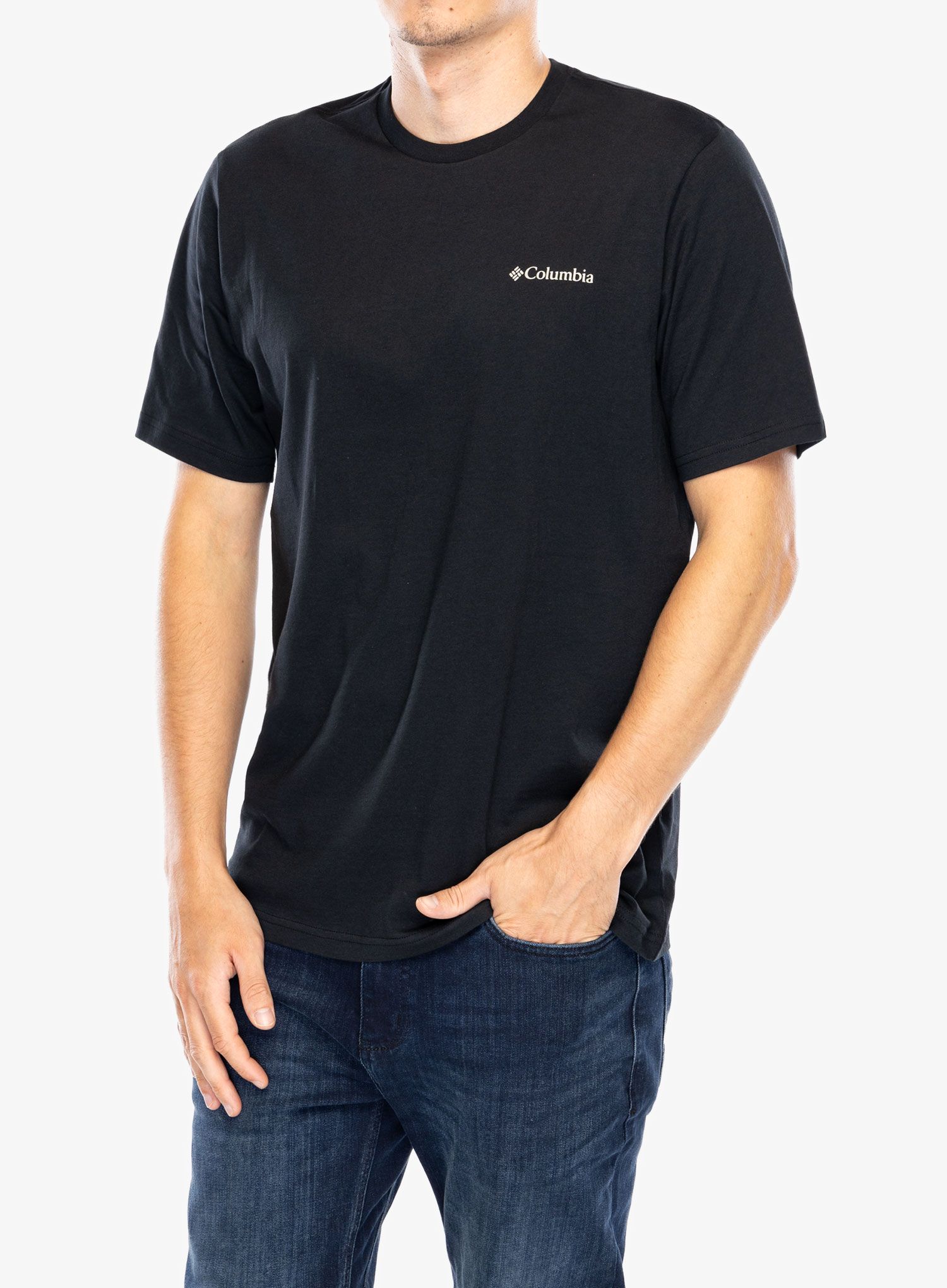 Bavlněné tričko Columbia Rockaway River Graphic SS Tee - black/winding wonder