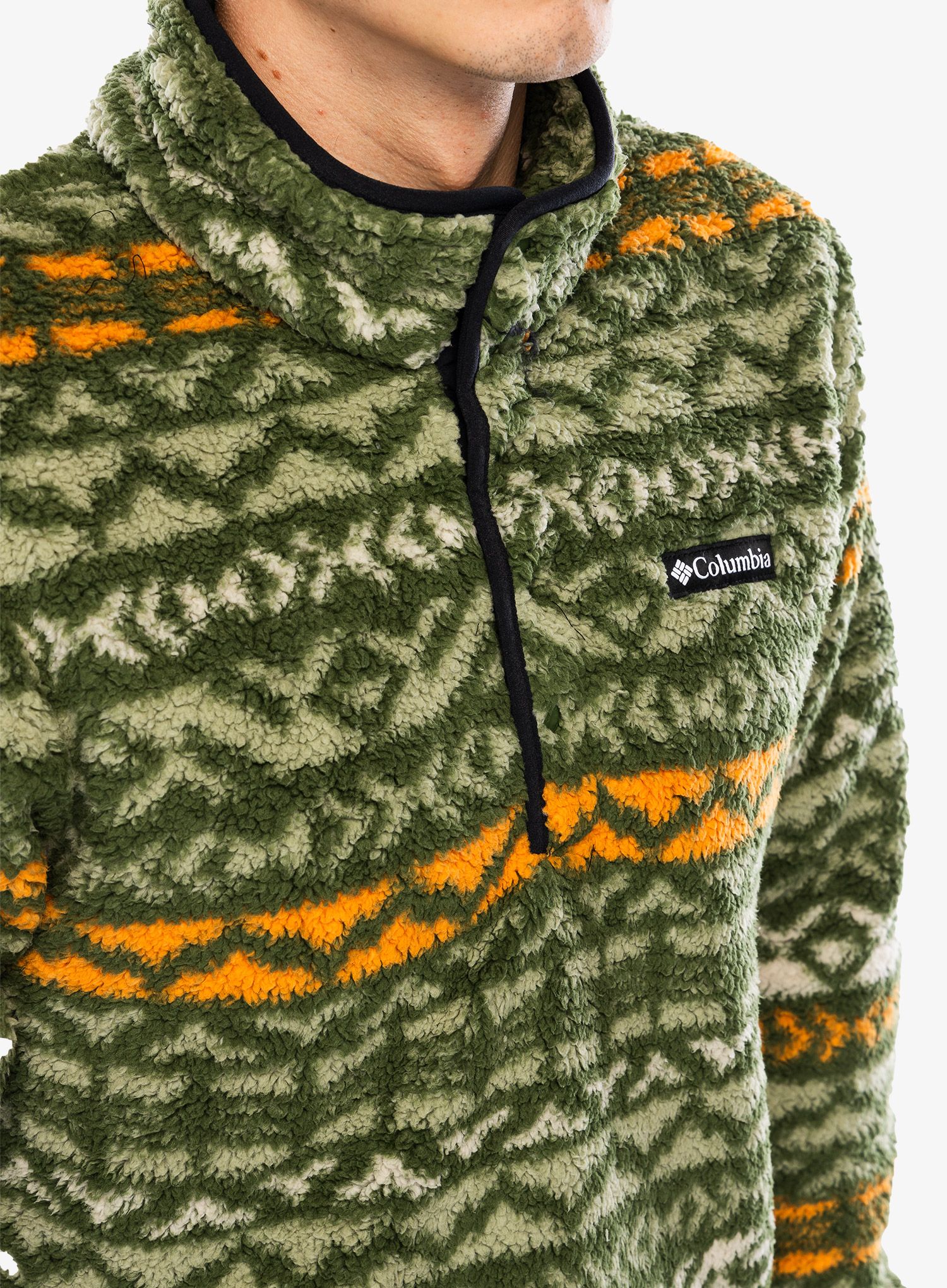 Fleece mikina Columbia Rugged Ridge Half Snap Fleece - canteen madras multi