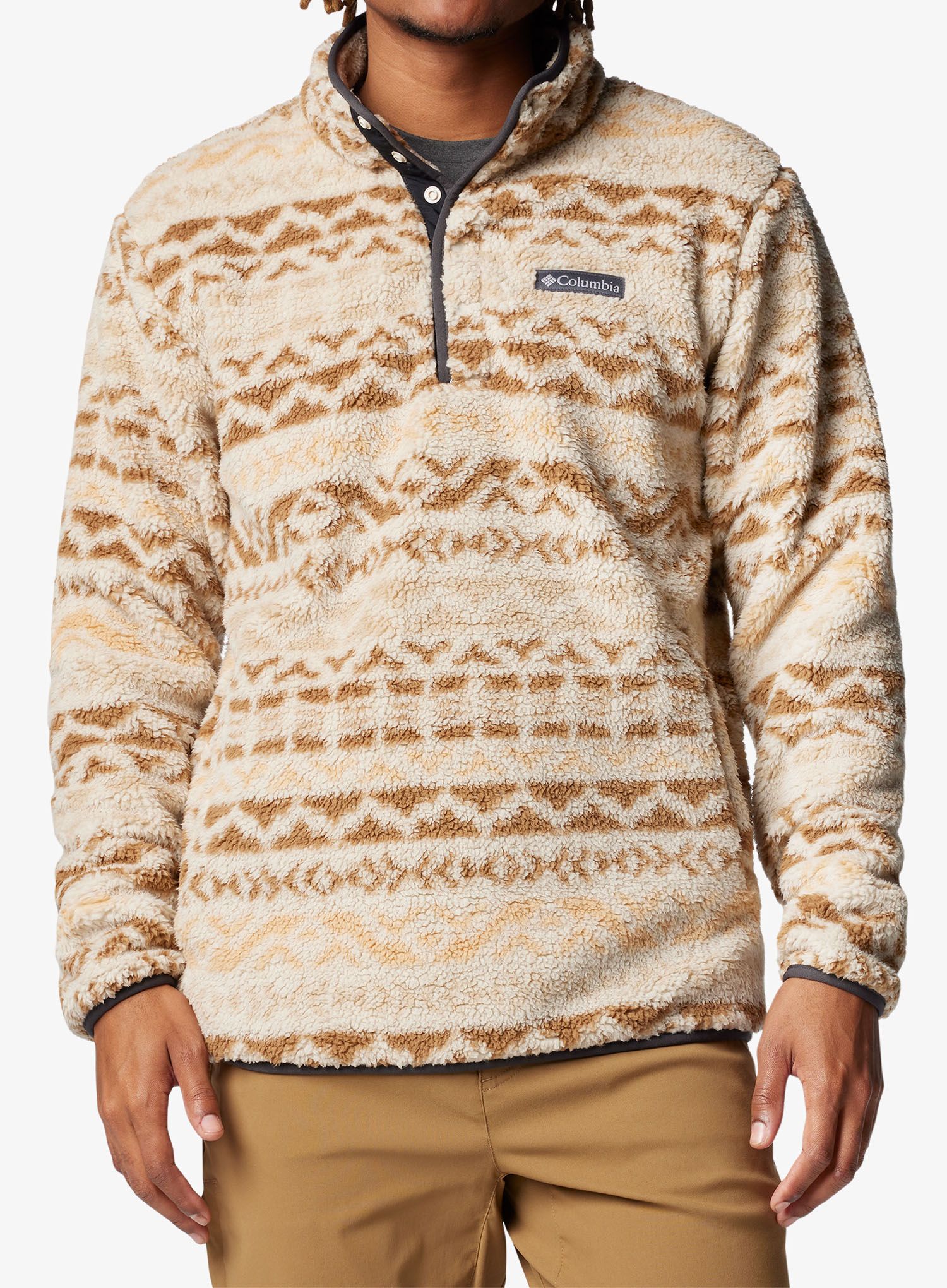 Fleece mikina Columbia Rugged Ridge Half Snap Fleece - dark stone/delta madras multi