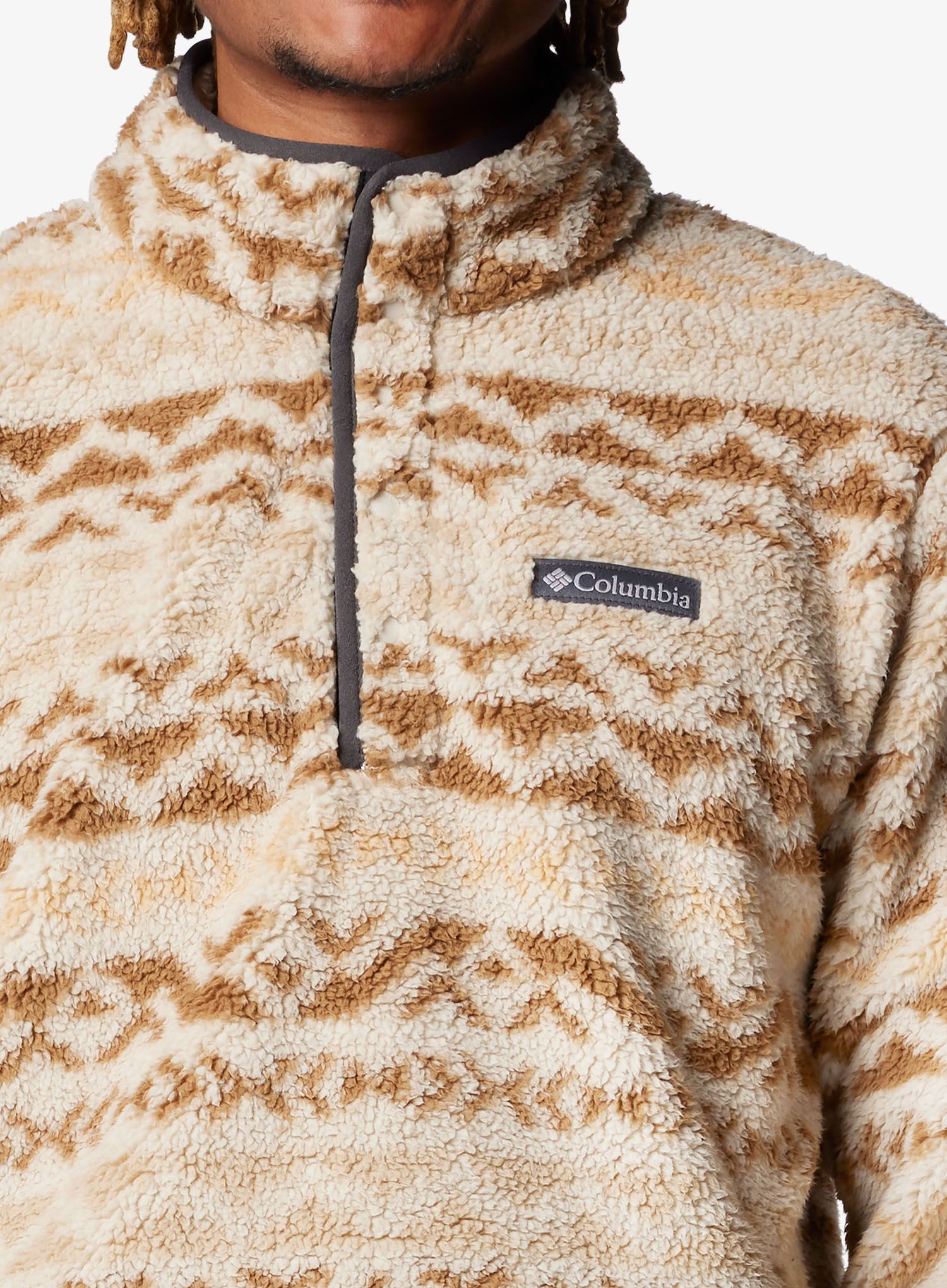 Fleece mikina Columbia Rugged Ridge Half Snap Fleece - dark stone/delta madras multi