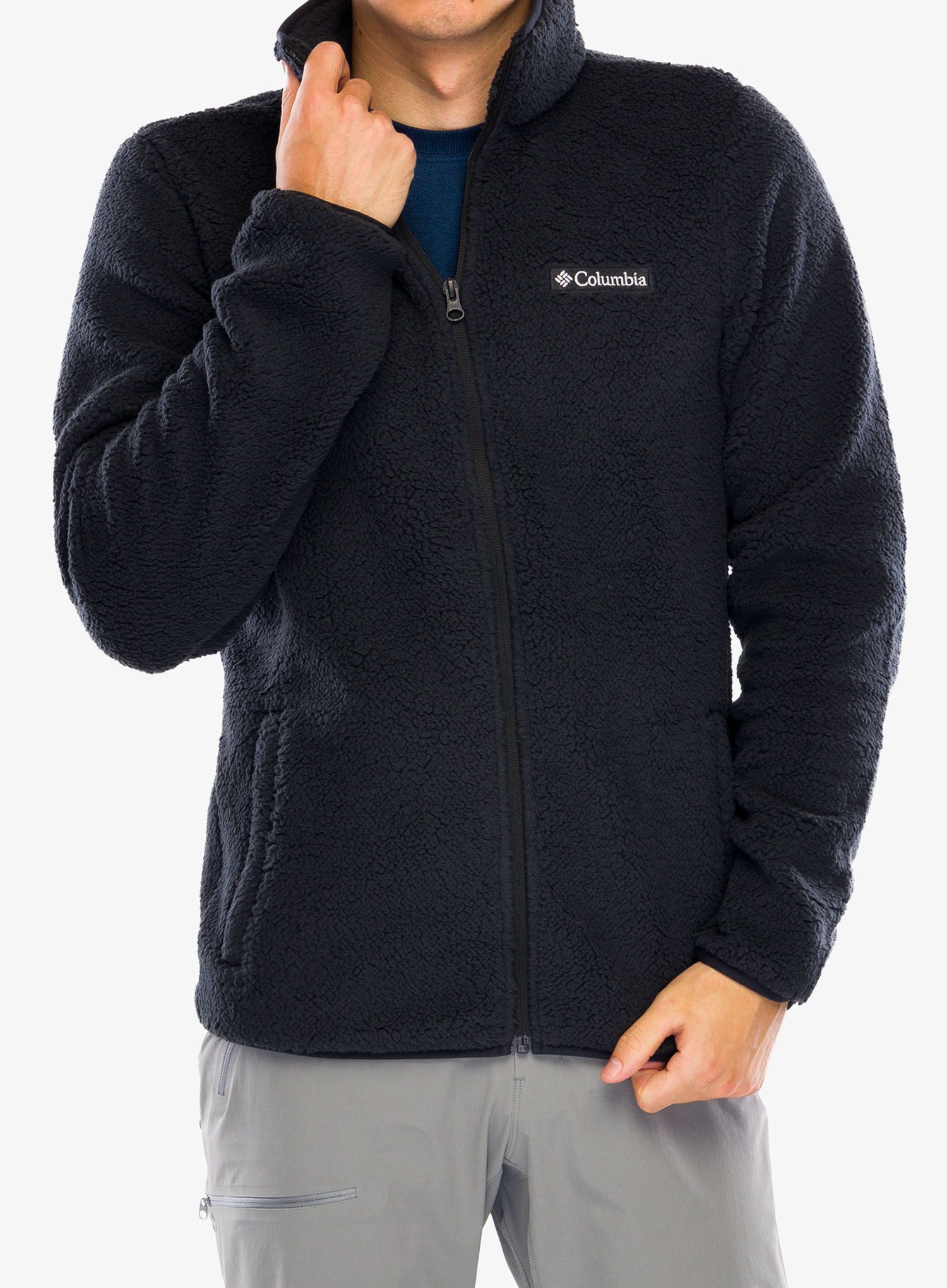 Fleece mikina Columbia Rugged Ridge III Sherpa Full Zip - black/black
