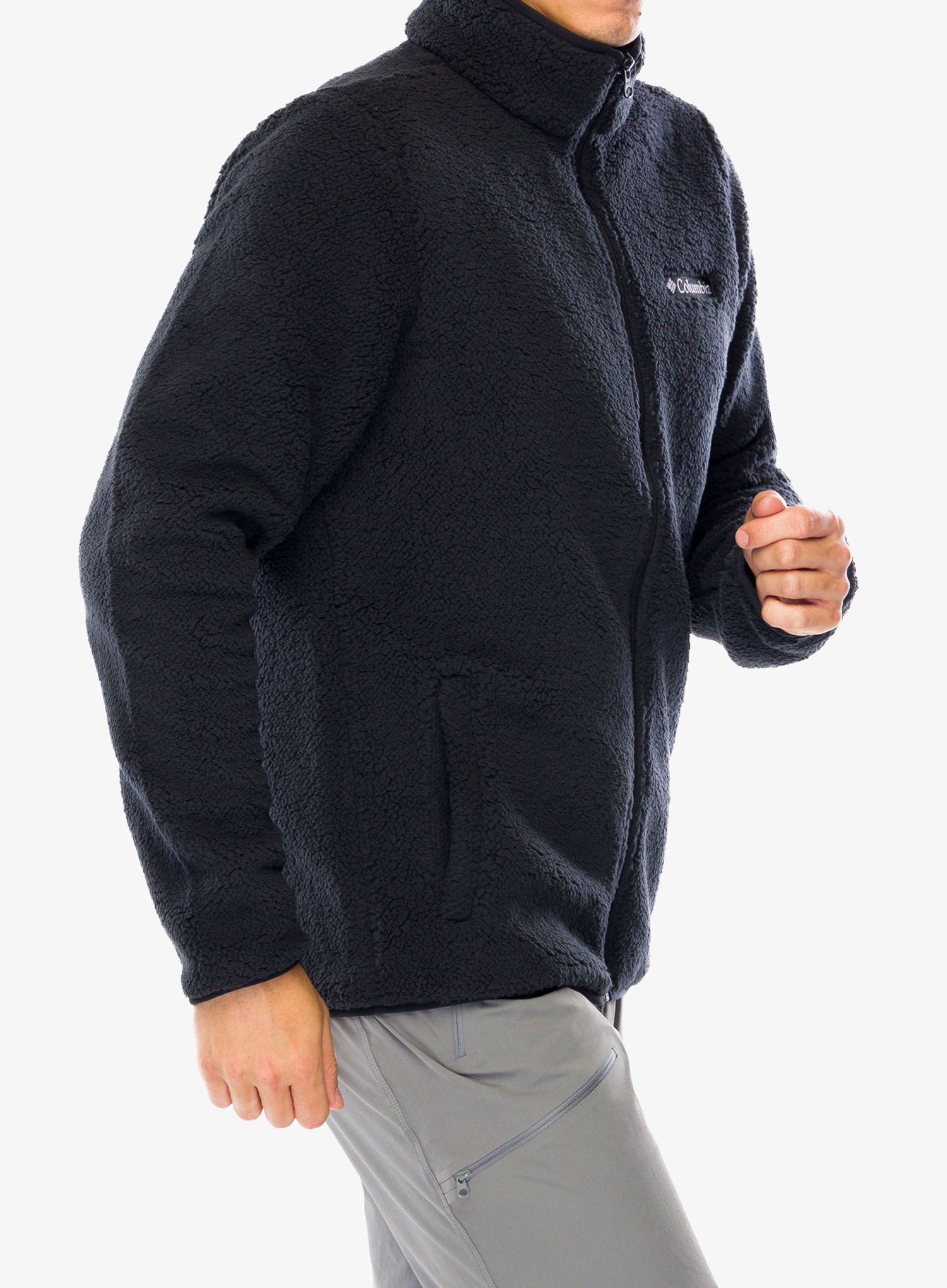 Fleece mikina Columbia Rugged Ridge III Sherpa Full Zip - black/black