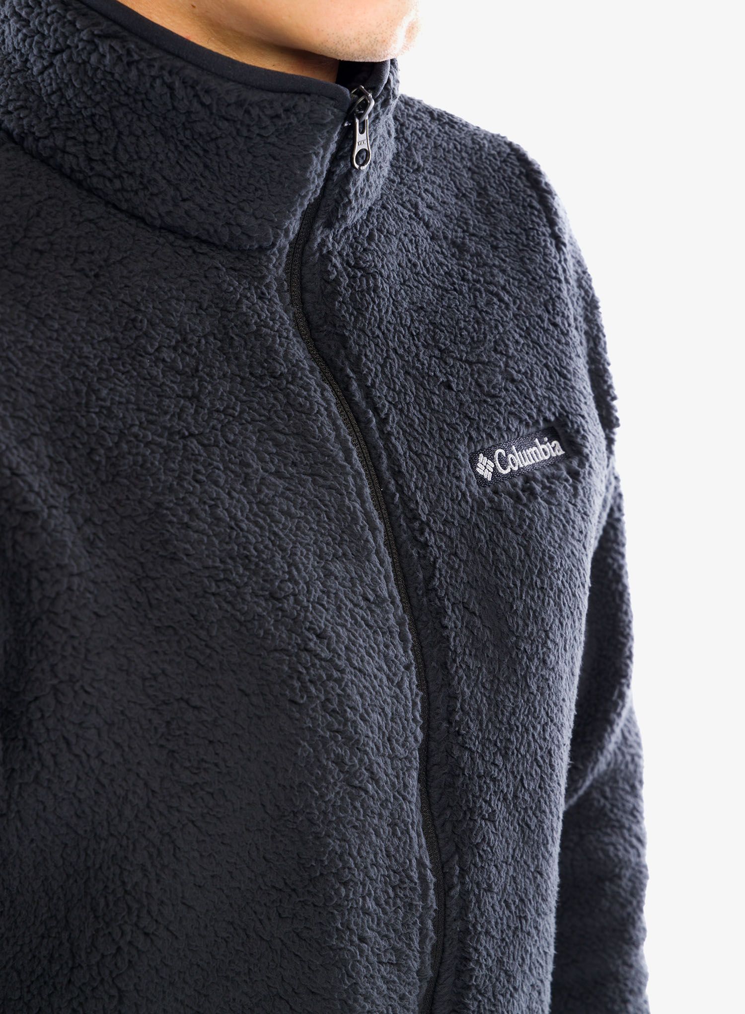 Fleece mikina Columbia Rugged Ridge III Sherpa Full Zip - black/black