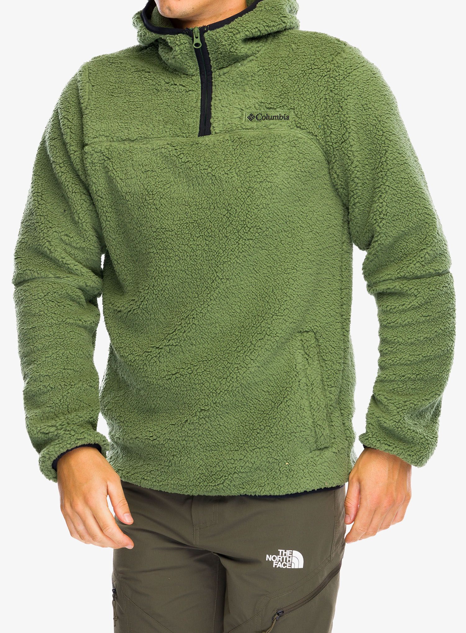 Mikina s kapucí Columbia Rugged Ridge III Sherpa Pullover Hoodie - canteen