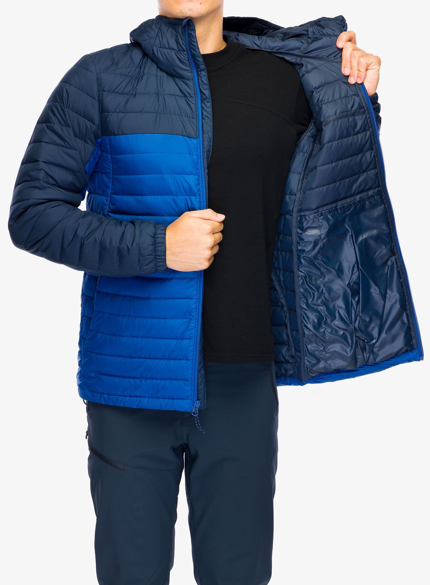 Zateplená bunda Columbia Silver Falls II Hooded Jacket - mountain blue/collegiate navy