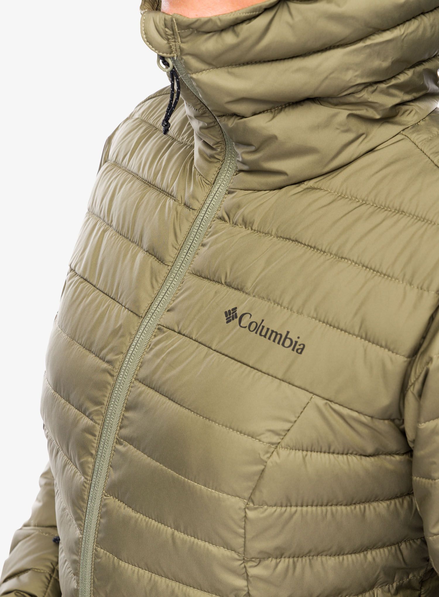 Zateplená bunda dámská Columbia Silver Falls II Hooded Jacket - stone green