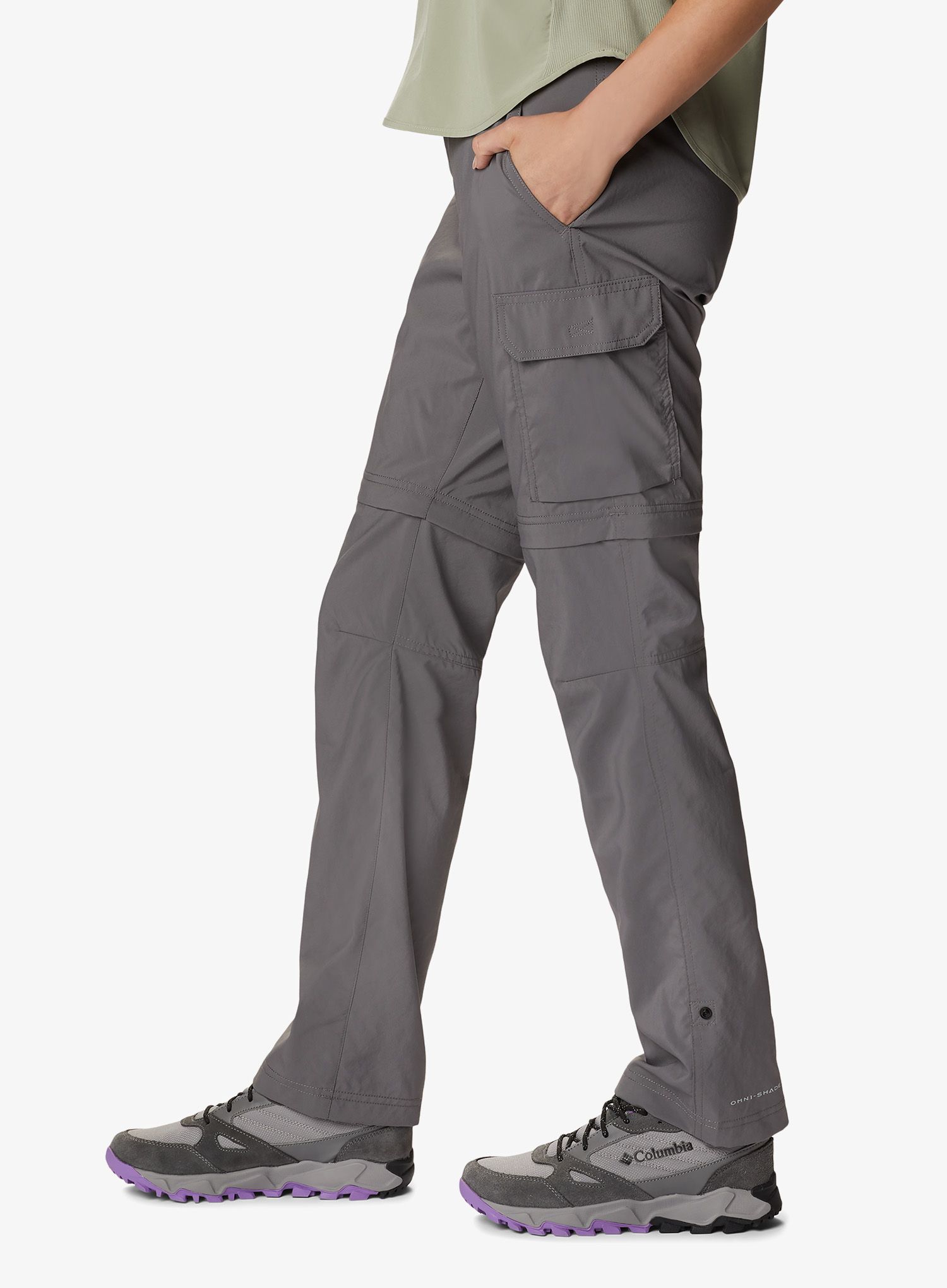 Turistické kalhoty dámské Columbia Silver Ridge Utility Convertible Pant - city grey