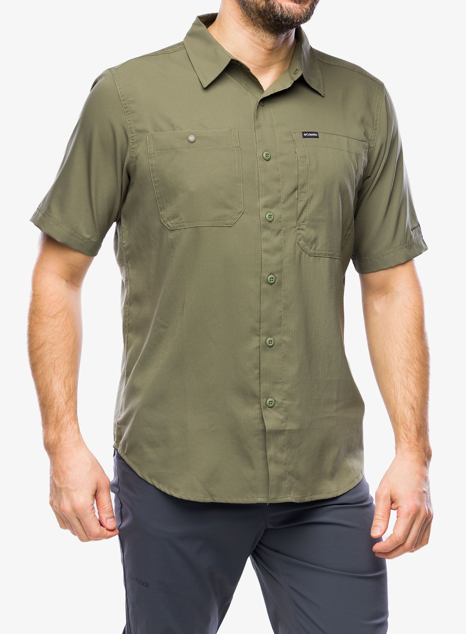 Košile Columbia Silver Ridge Utility Lite Short Sleeve - stone green