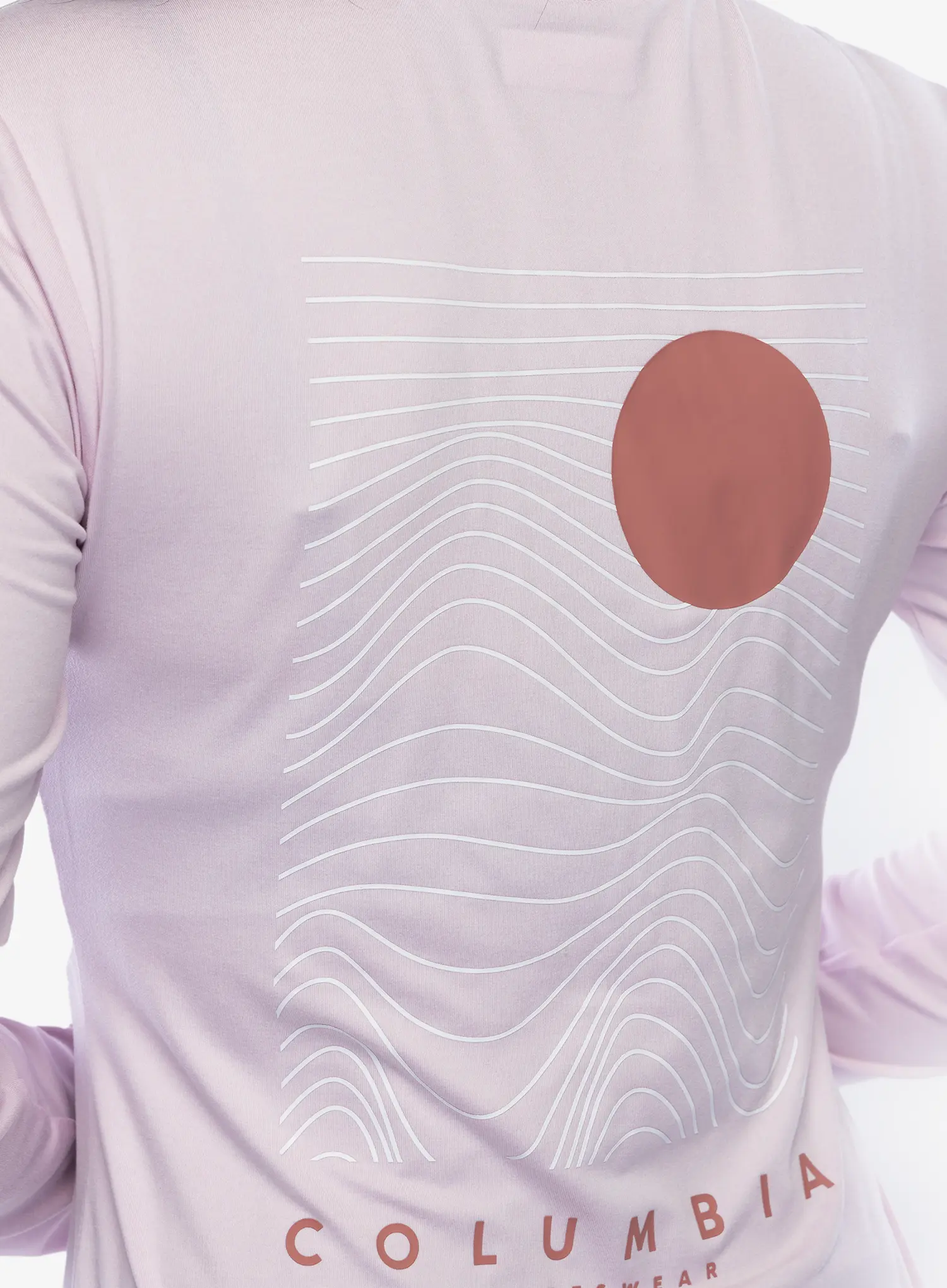 Dámská mikina Columbia Sloan Ridge Graphic L/S - pink dawn heather/linear drift