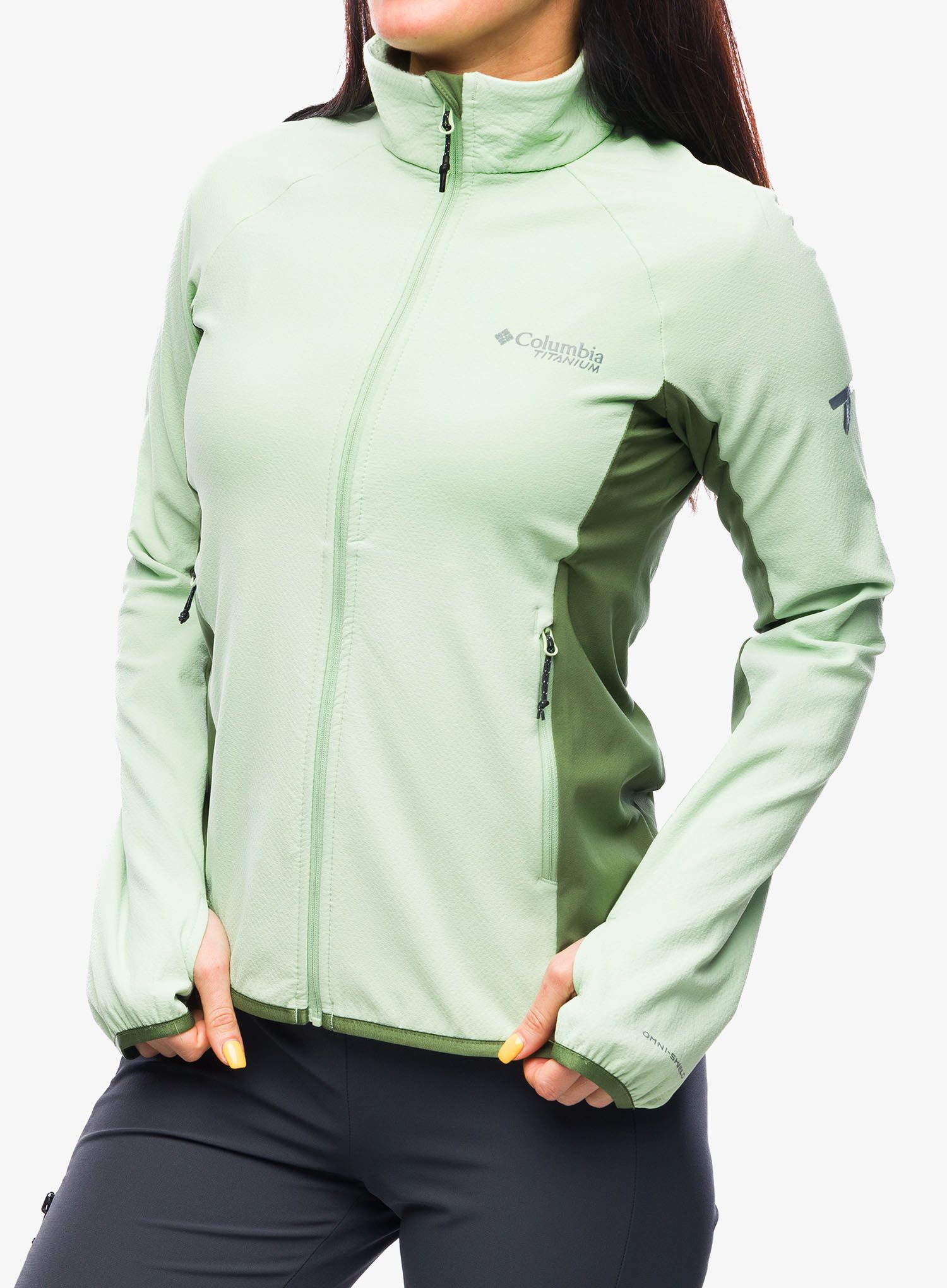 Fleece mikina dámská Columbia Spectre Ridge Full Zip Tech Fleece - sage leaf