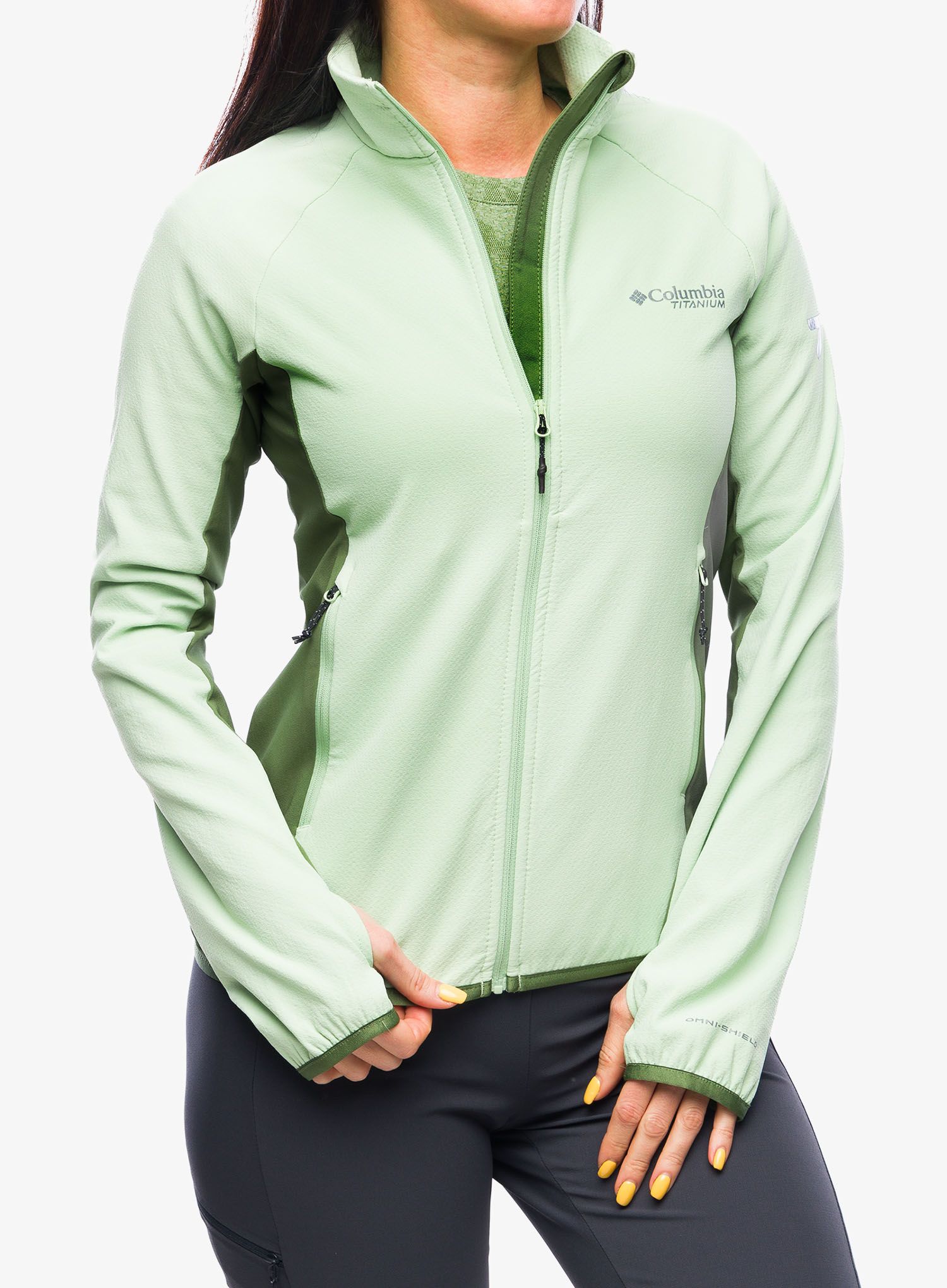 Fleece mikina dámská Columbia Spectre Ridge Full Zip Tech Fleece - sage leaf