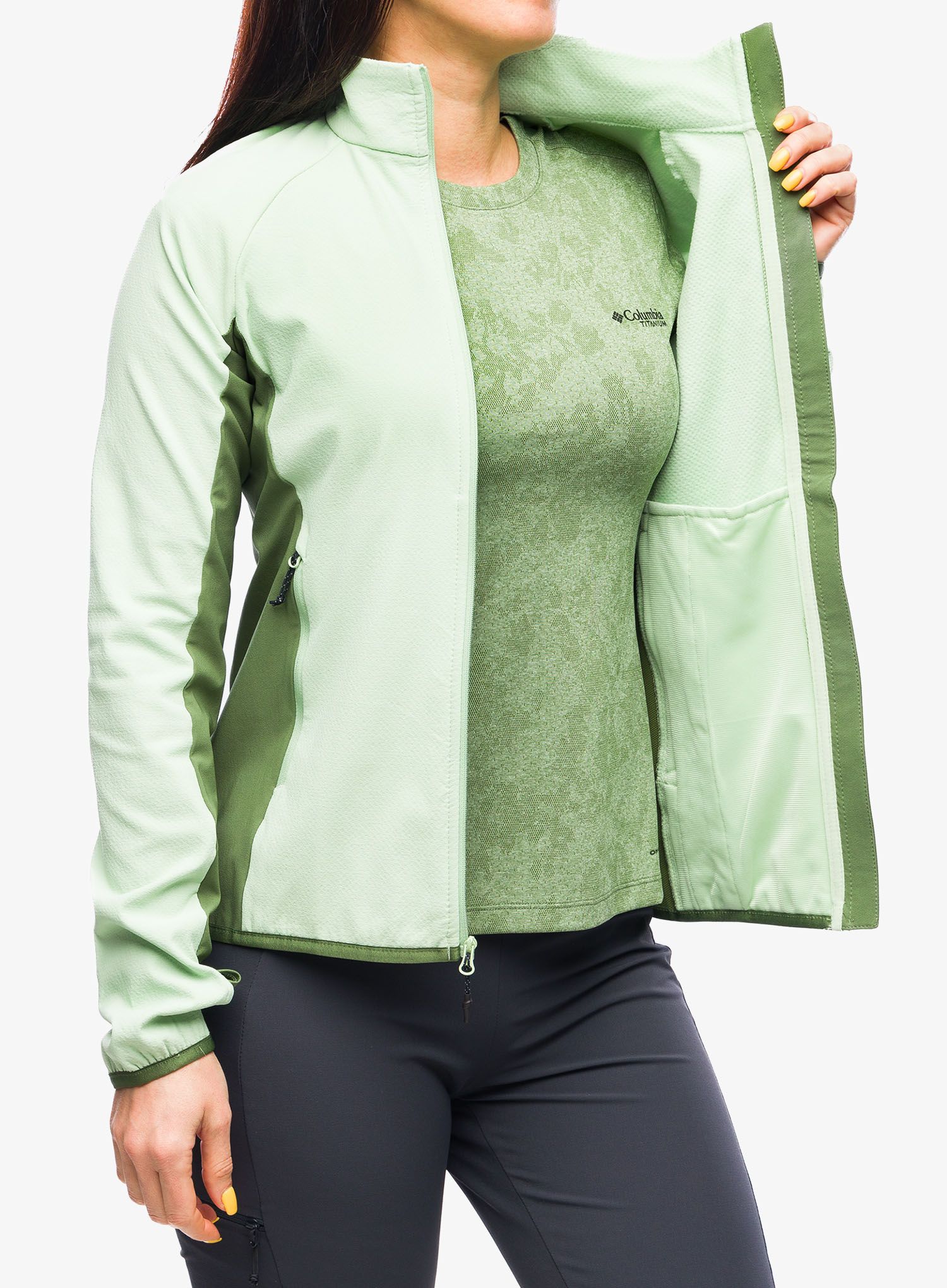 Fleece mikina dámská Columbia Spectre Ridge Full Zip Tech Fleece - sage leaf