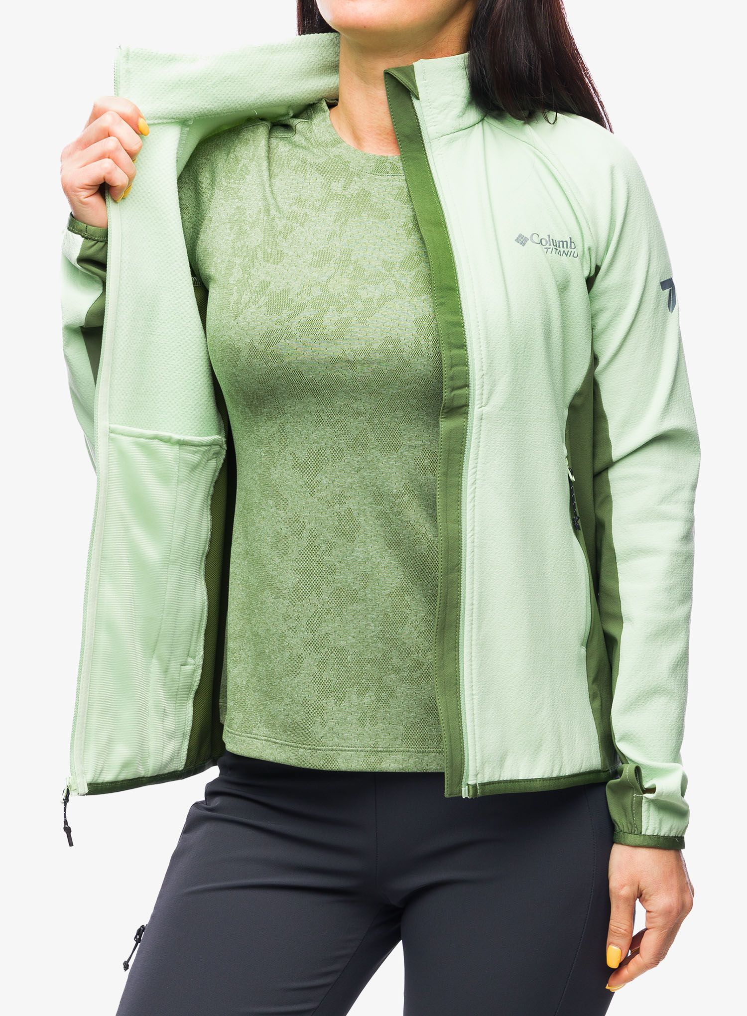 Fleece mikina dámská Columbia Spectre Ridge Full Zip Tech Fleece - sage leaf