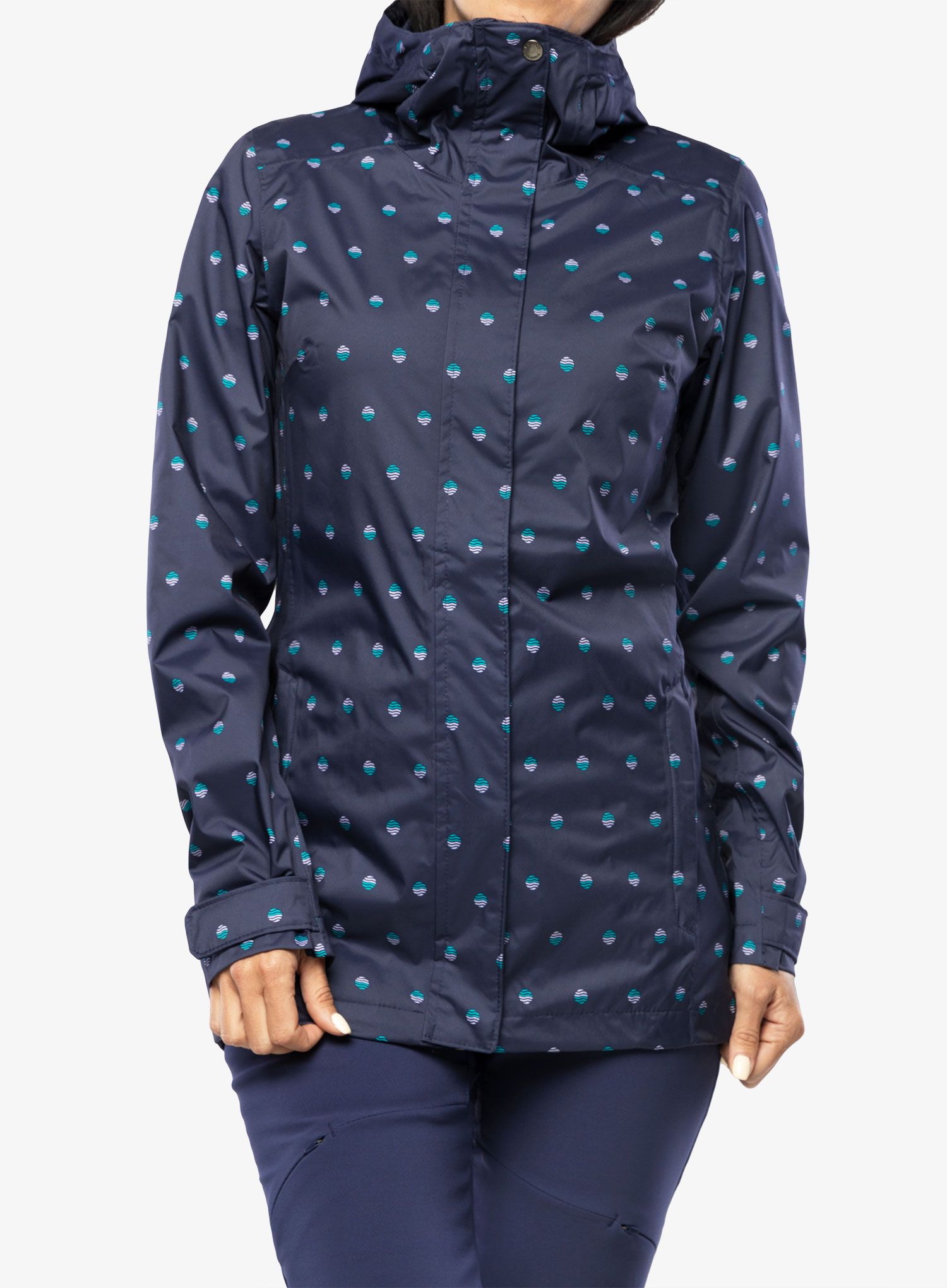 Dámská bunda do deště Columbia Splash A Little II Jacket - nocturnal swell dots print