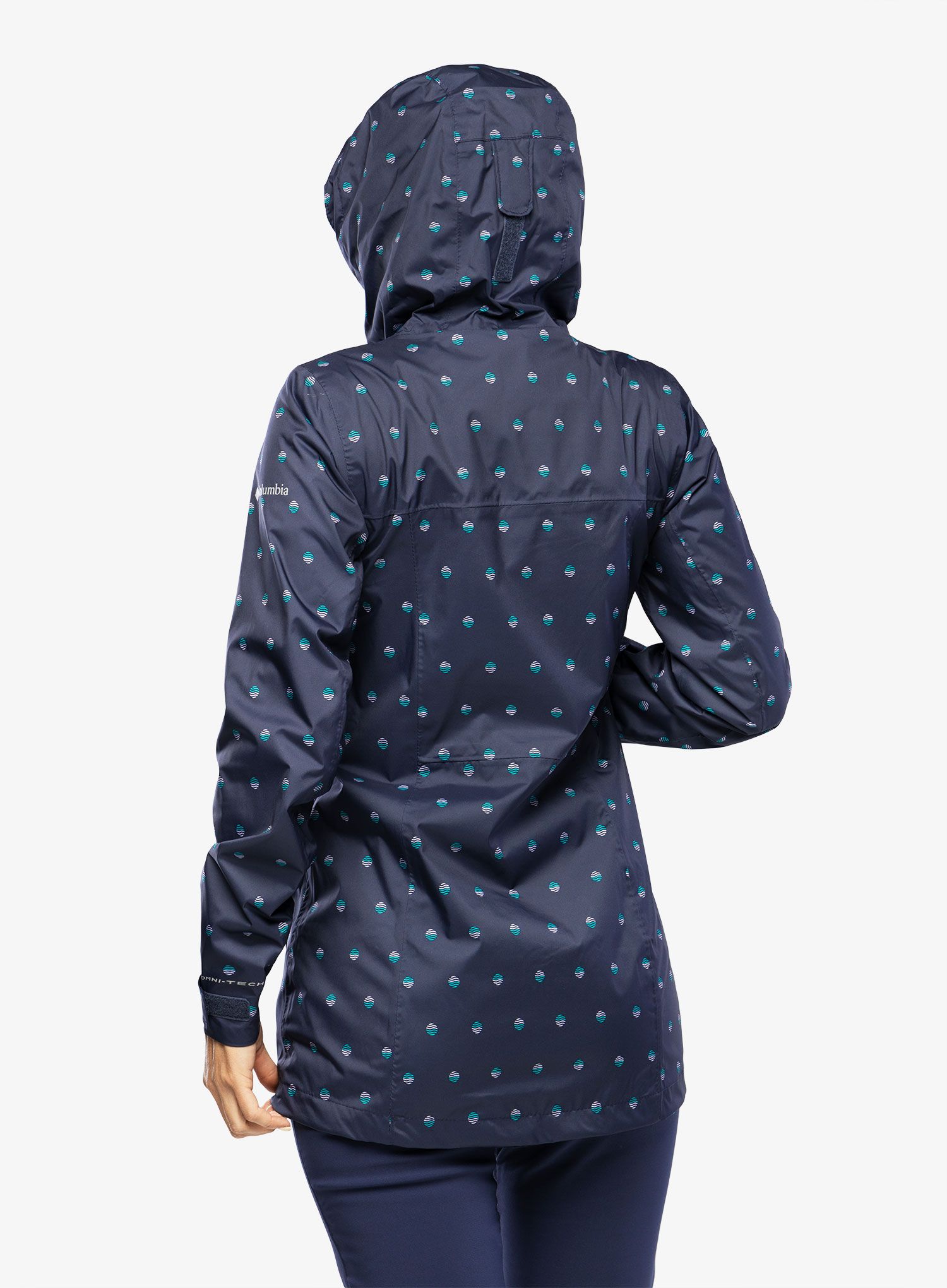 Dámská bunda do deště Columbia Splash A Little II Jacket - nocturnal swell dots print