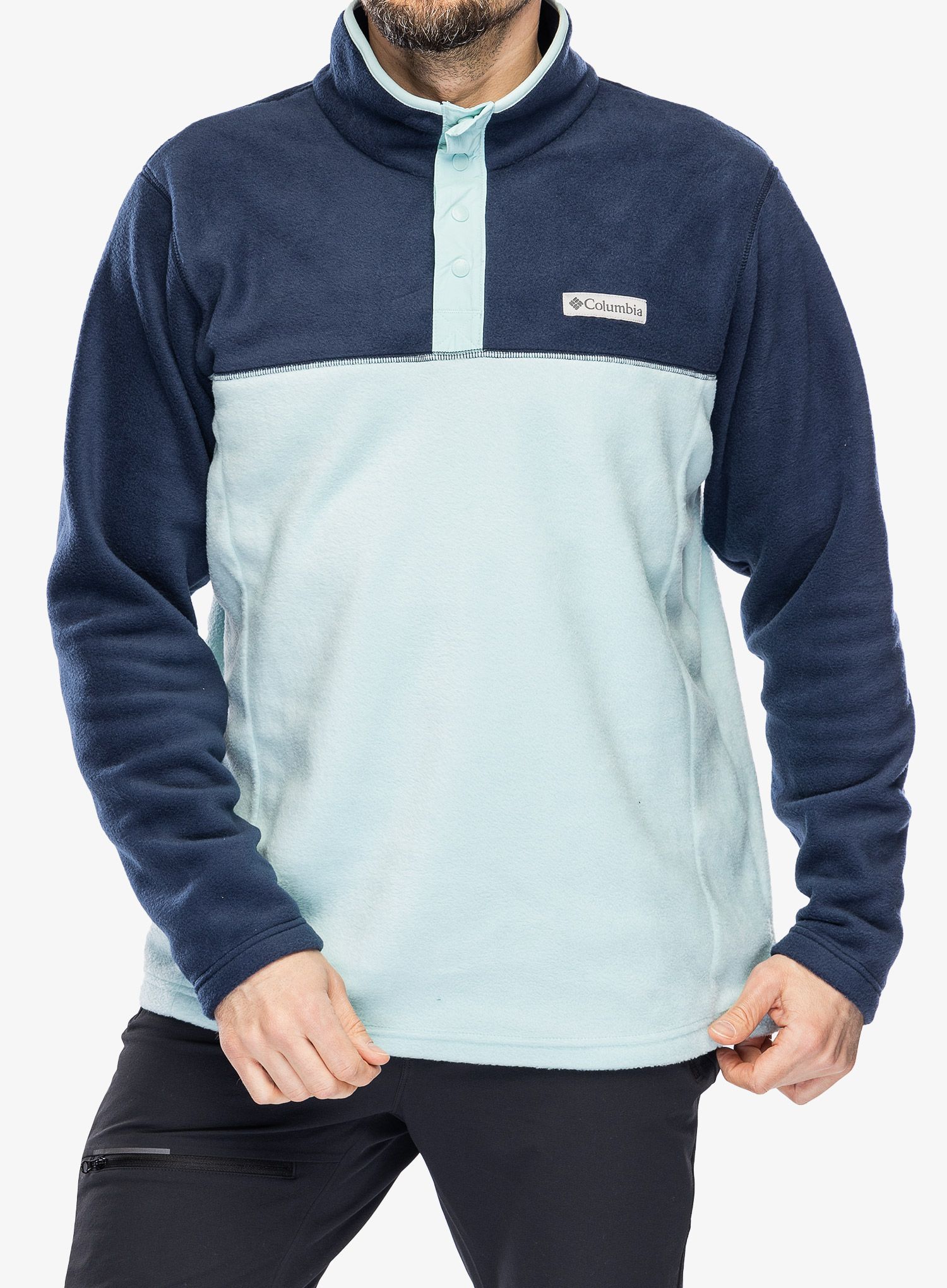 Mikina bez kapuce Columbia Steens Mountain Half Snap - spray/navy