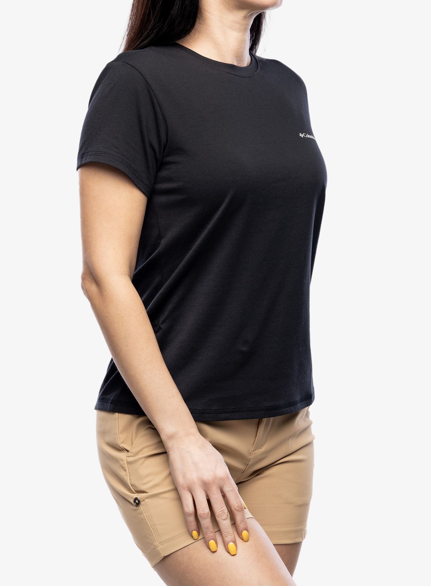 Dámské tričko s potiskem Columbia Sun Trek S/S Graphic Tee - black/naturally boundless