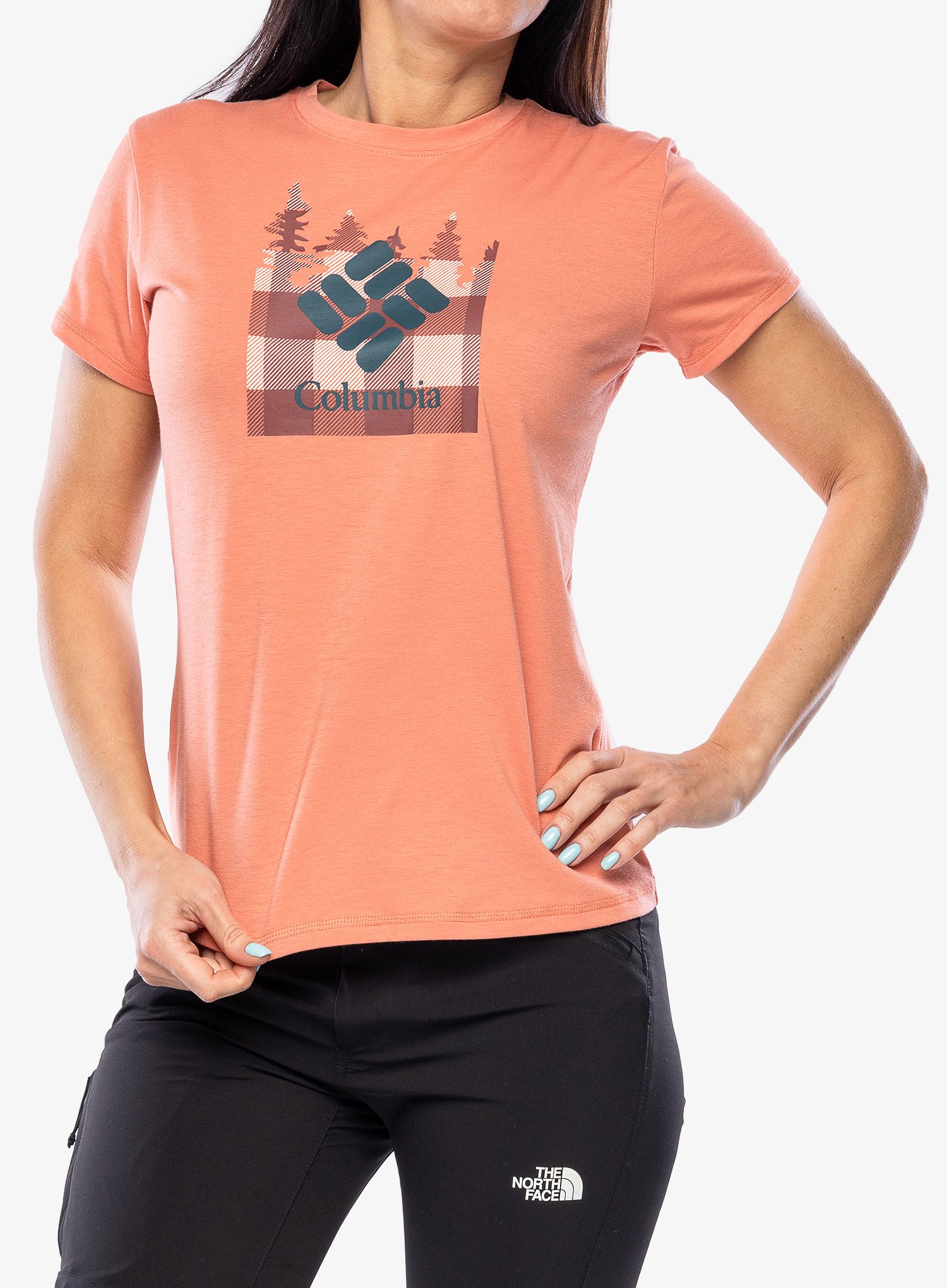 Dámské tričko s potiskem Columbia Sun Trek S/S Graphic Tee - faded peach