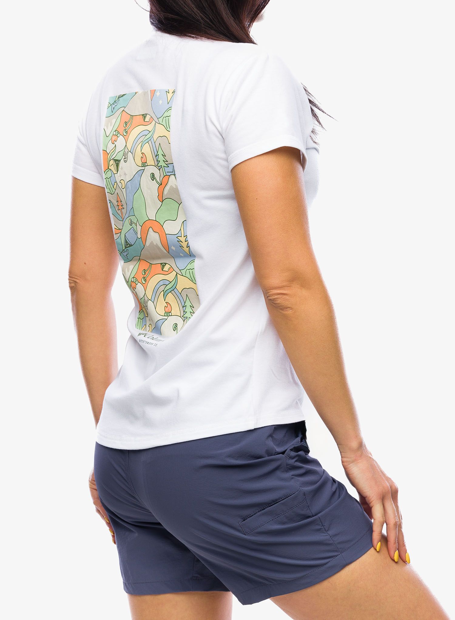 Dámské tričko Columbia Sun Trek S/S Graphic Tee - white/epicamp
