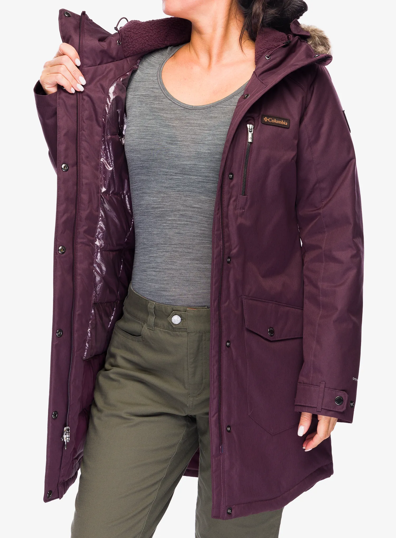 Dámský kabát Columbia Suttle Mountain Long Insulated Jacket - moonvista