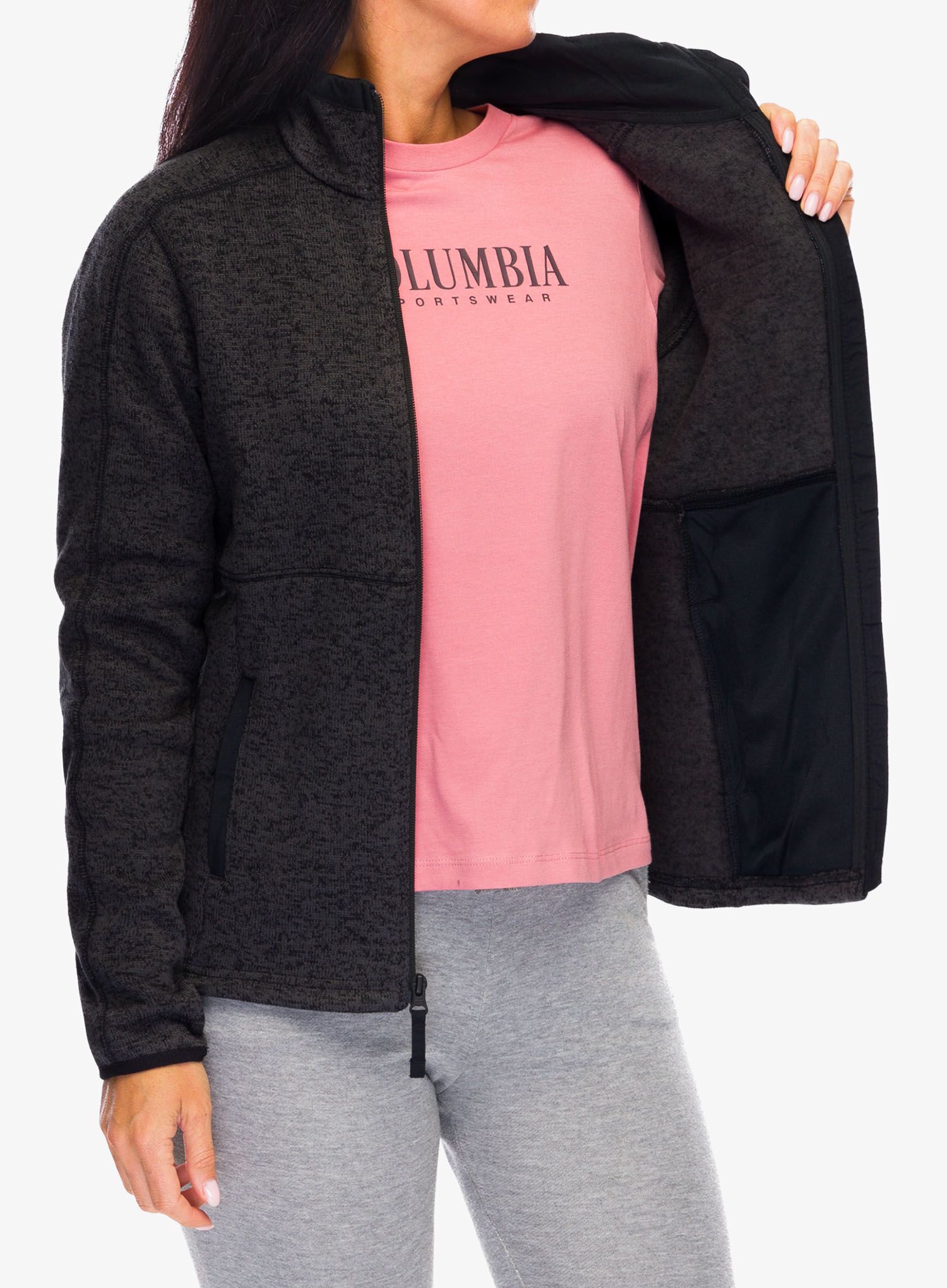 Fleece mikina dámská Columbia Sweater Weather Full Zip II - black heather