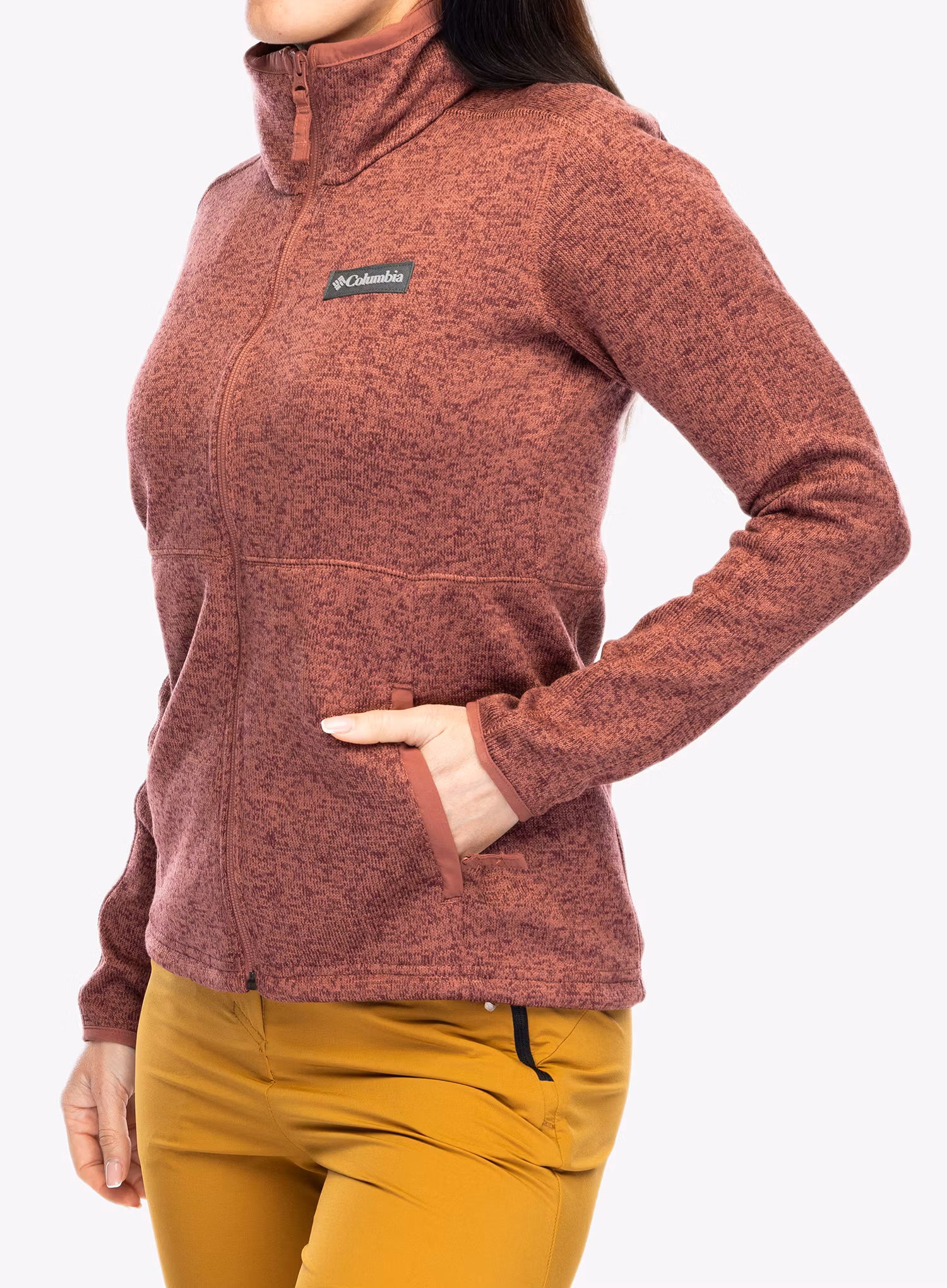 Fleece mikina Columbia Sweater Weather Full Zip - beetroot heather