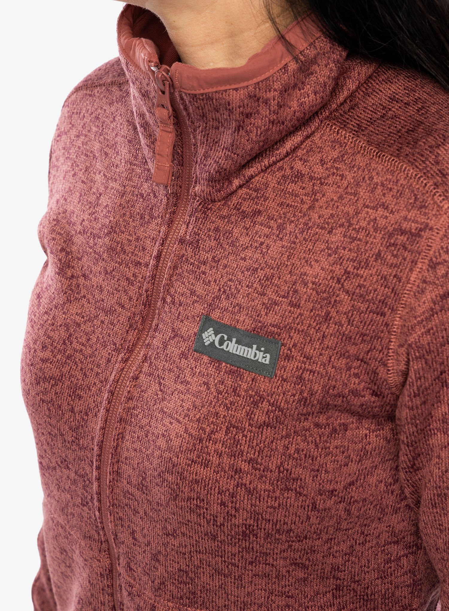 Fleece mikina Columbia Sweater Weather Full Zip - beetroot heather