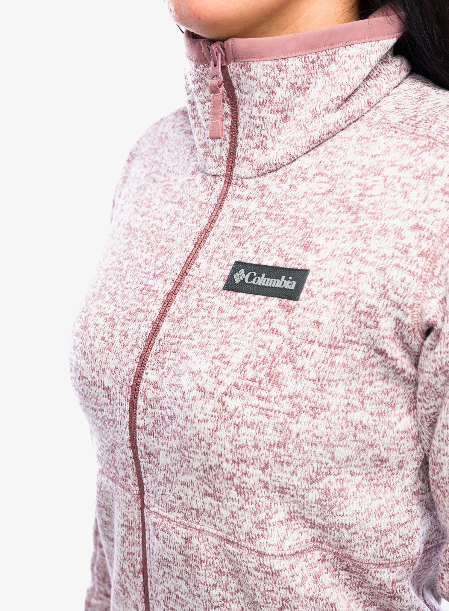 Fleece mikina dámská Columbia Sweater Weather Full Zip - fig heather/fig