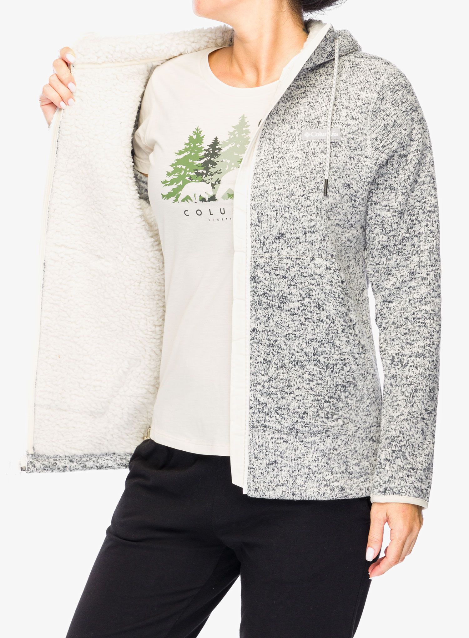 Dámská mikina Columbia Sweater Weather Sherpa Full Zip II - chalk heather