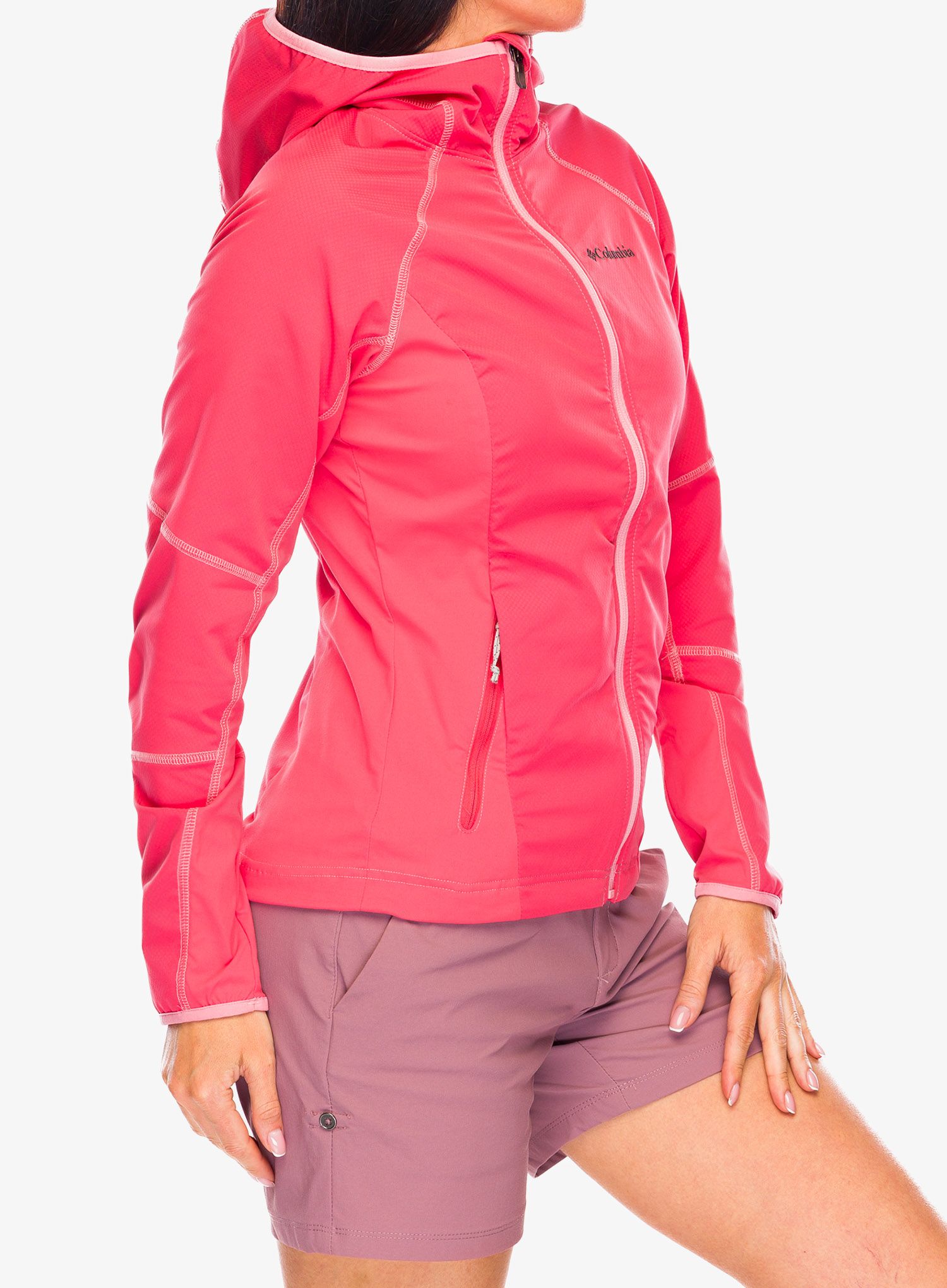 Softshellová bunda dámská Columbia Sweet As Softshell Hoodie - juicy