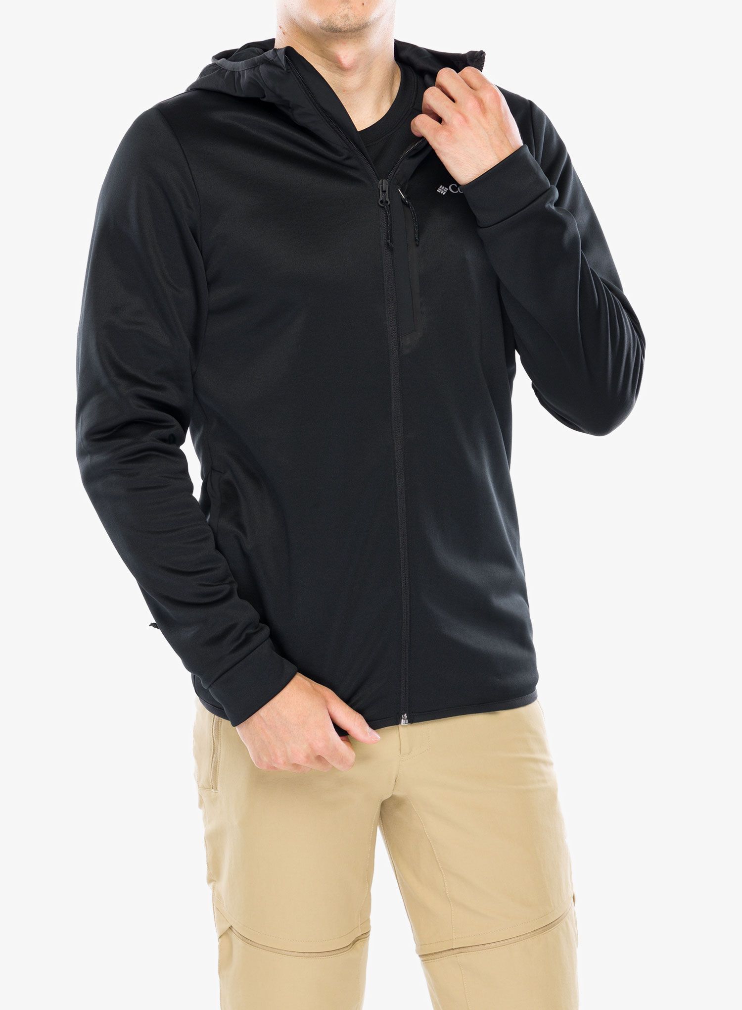 Mikina s kapucí Columbia Tech Fleece Full Zip Hoodie - black