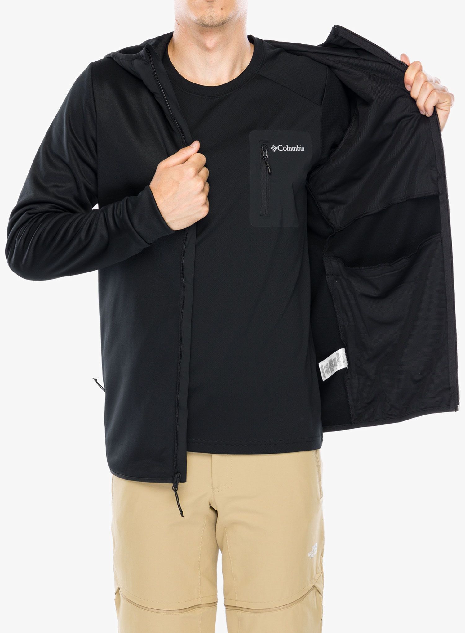 Mikina s kapucí Columbia Tech Fleece Full Zip Hoodie - black